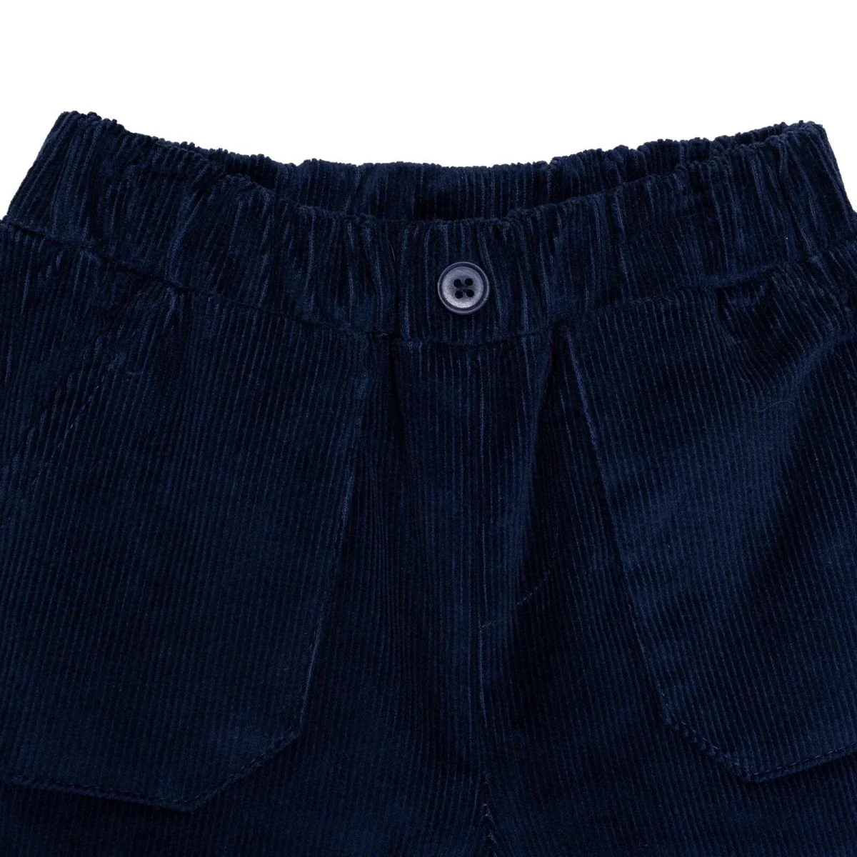 HelloBaby Boys Velvet Trouser with Buttons Mountain Explorer Long Leg - Navy Blue - Image 6