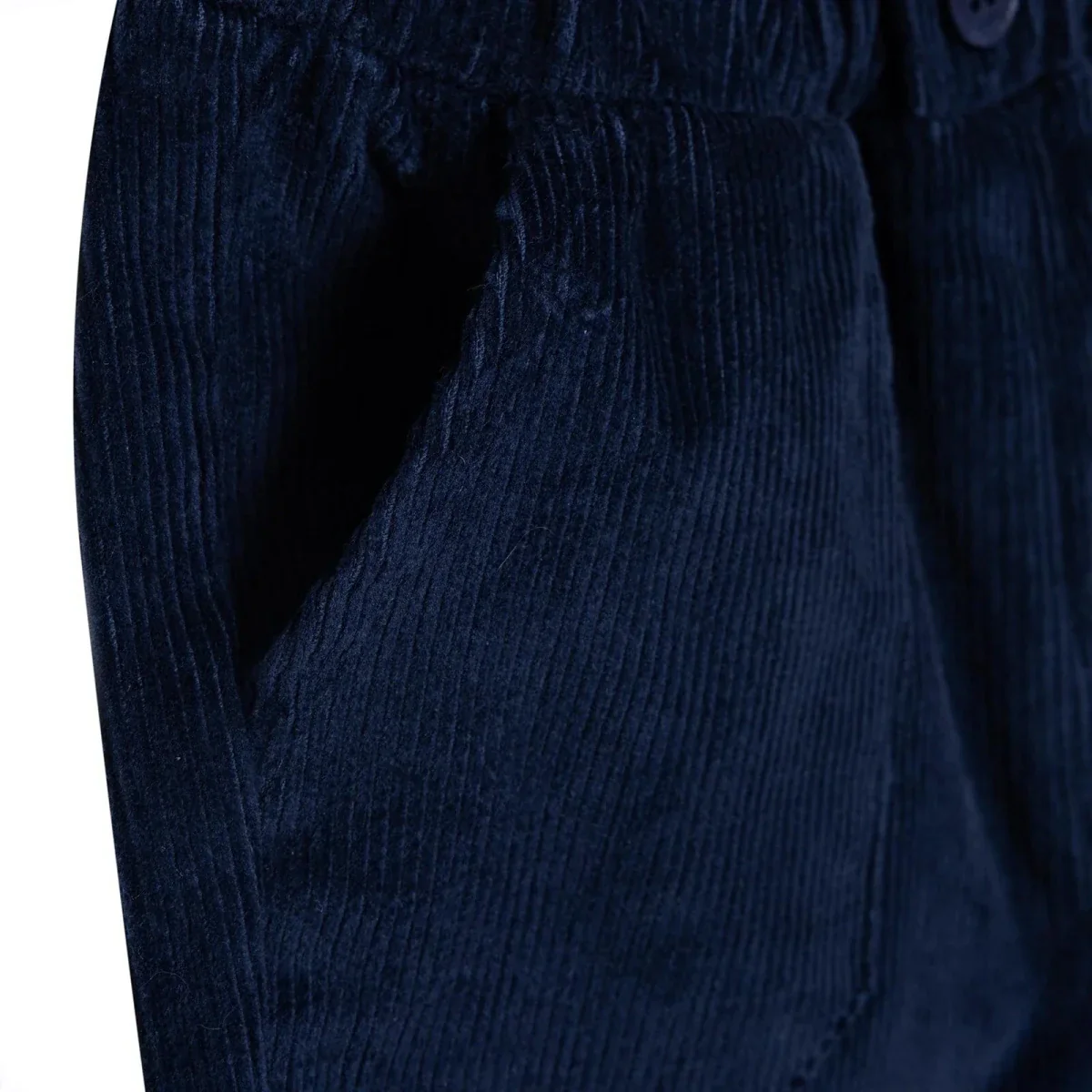 HelloBaby Boys Velvet Trouser with Buttons Mountain Explorer Long Leg - Navy Blue - Image 8