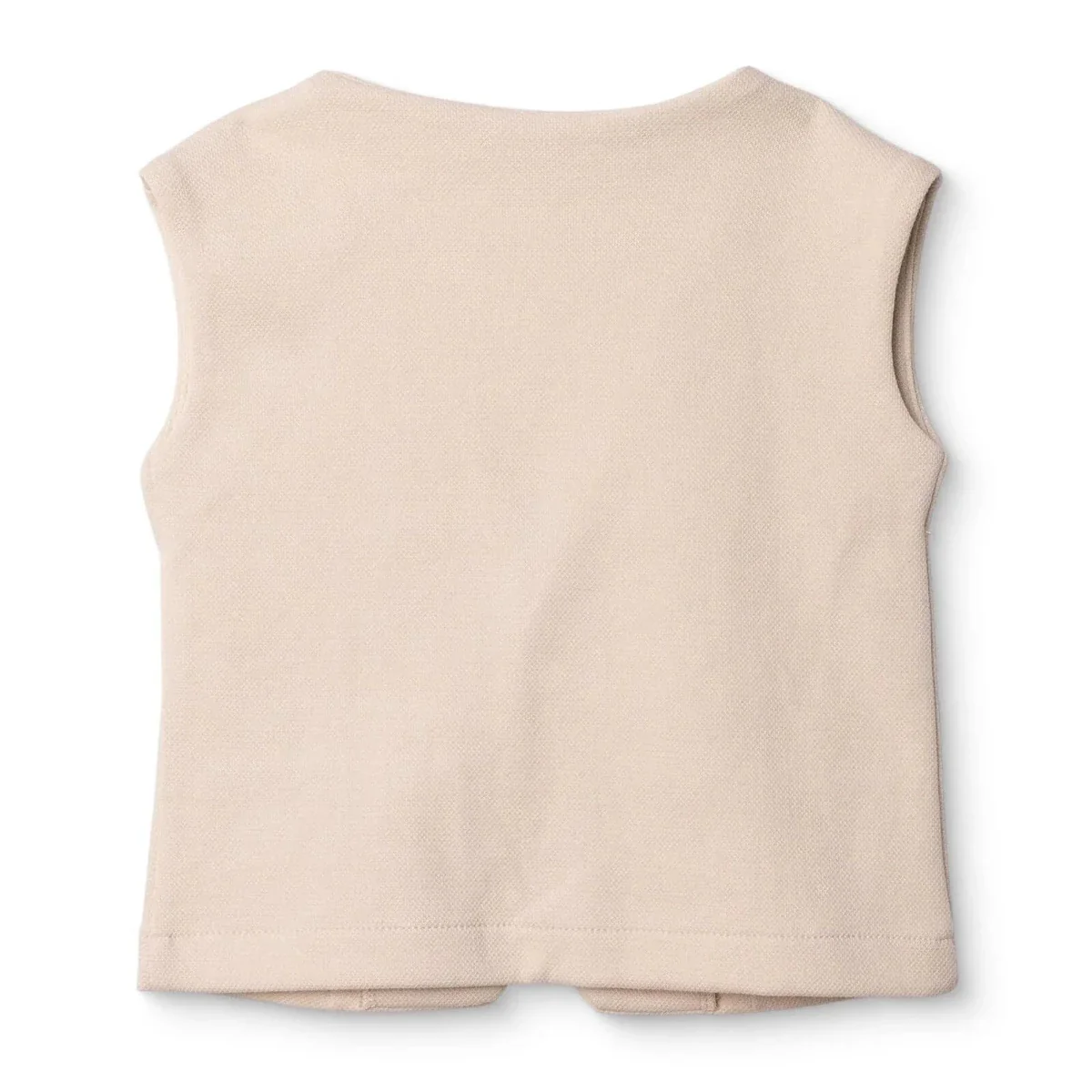 HelloBaby Boys Waistcoat Buttoned Smart Line V-Neck Sleeveless - Ecru - Image 2