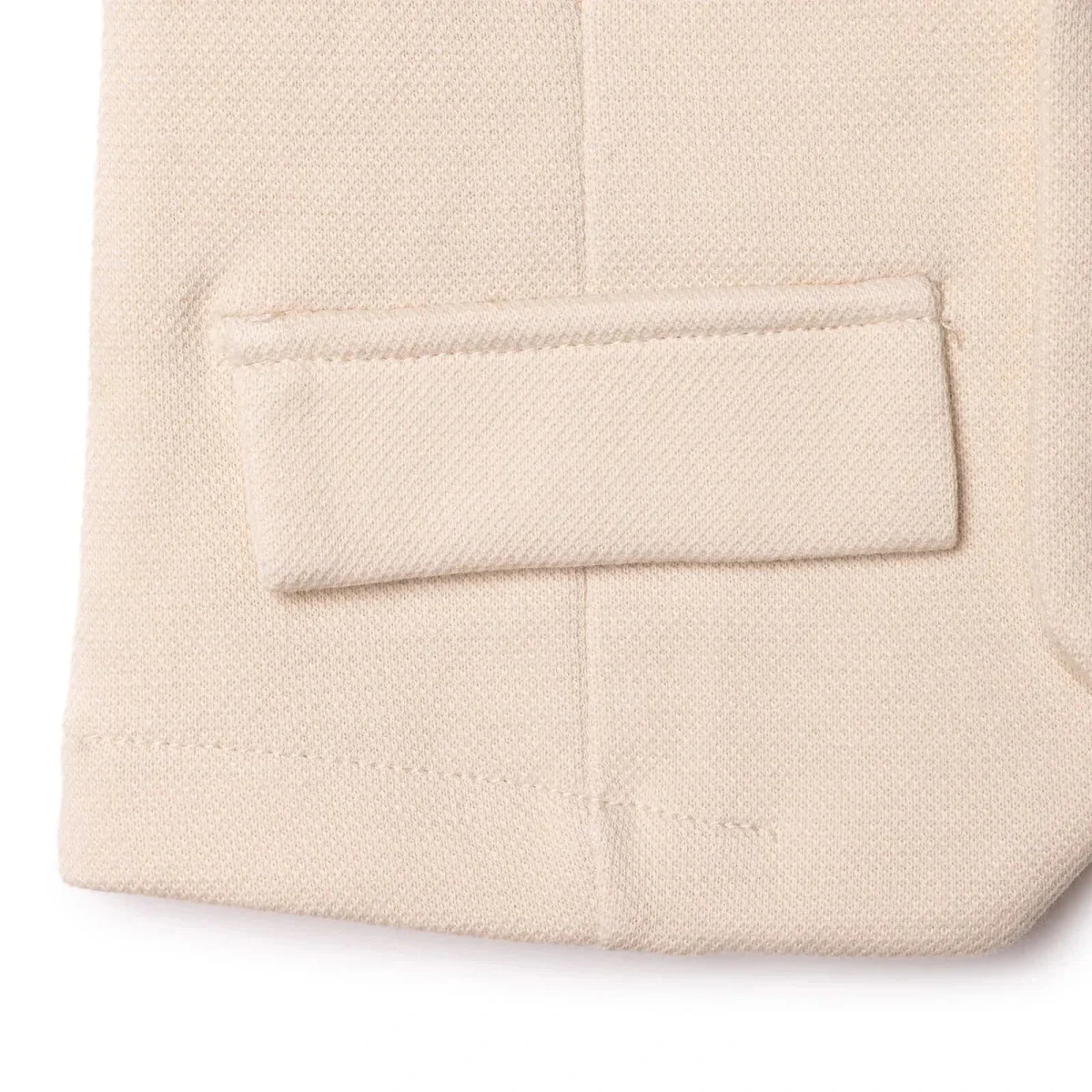 HelloBaby Boys Waistcoat Buttoned Smart Line V-Neck Sleeveless - Ecru - Image 6