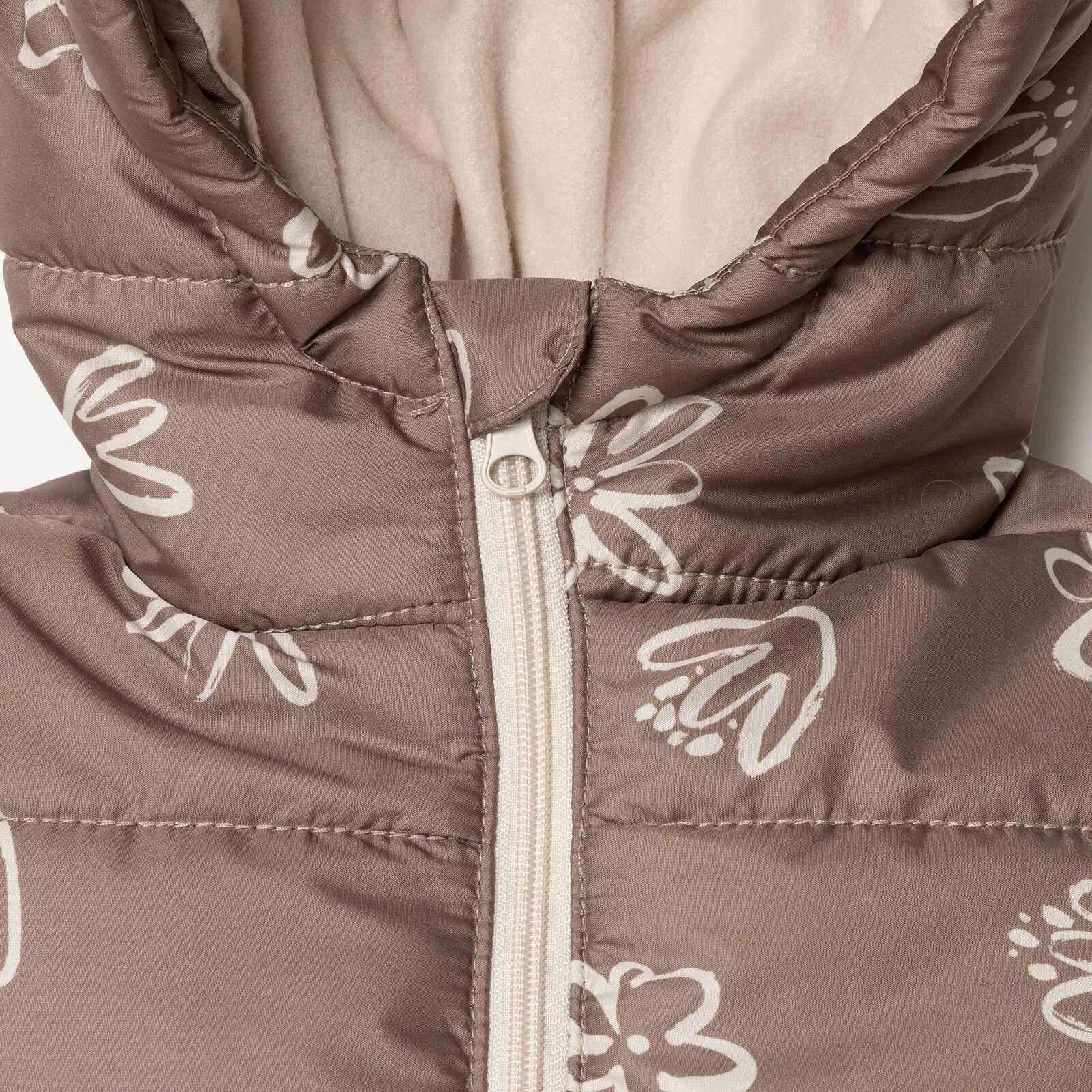 HelloBaby Floral Printed Girl Coat - Brown - Image 5