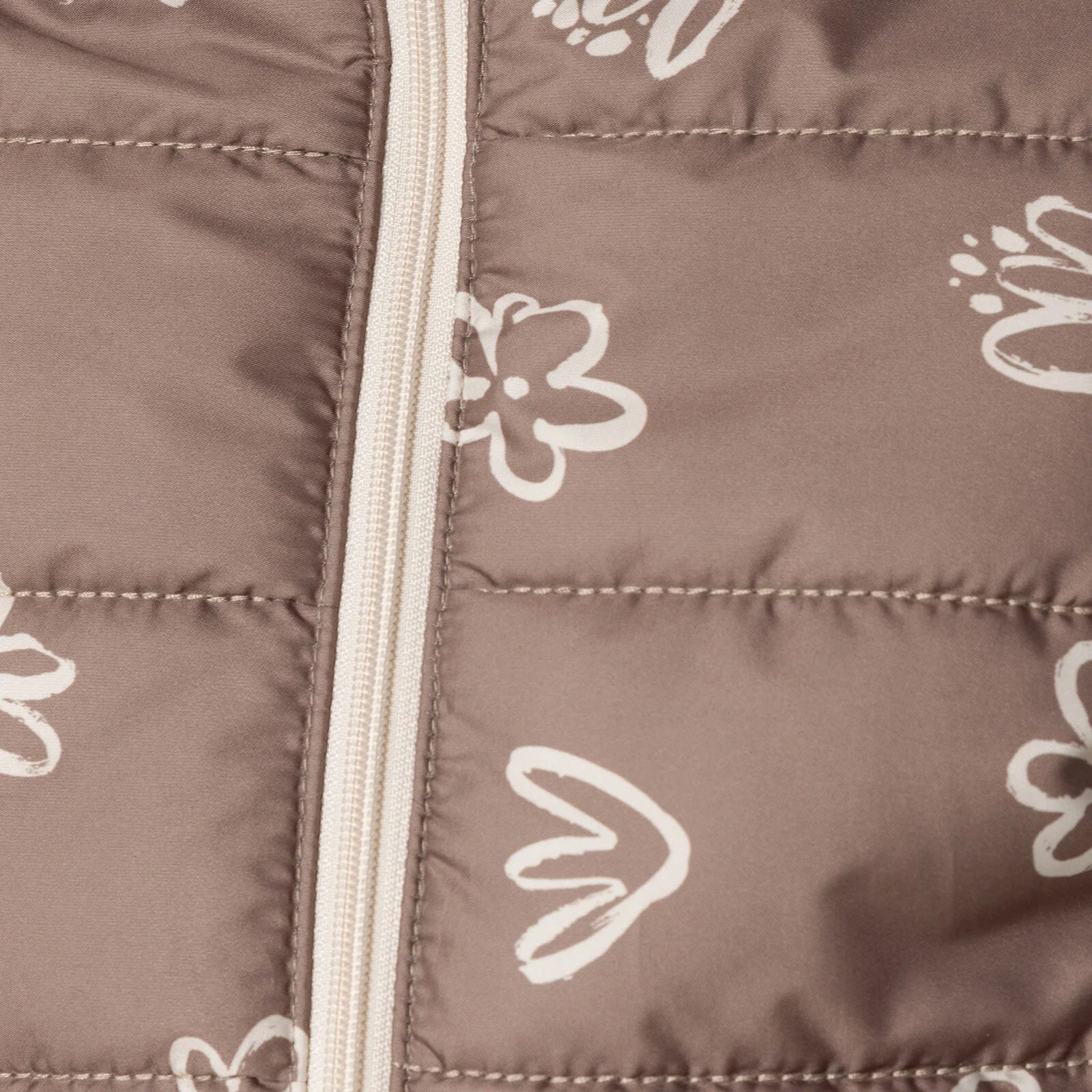 HelloBaby Floral Printed Girl Coat - Brown - Image 7