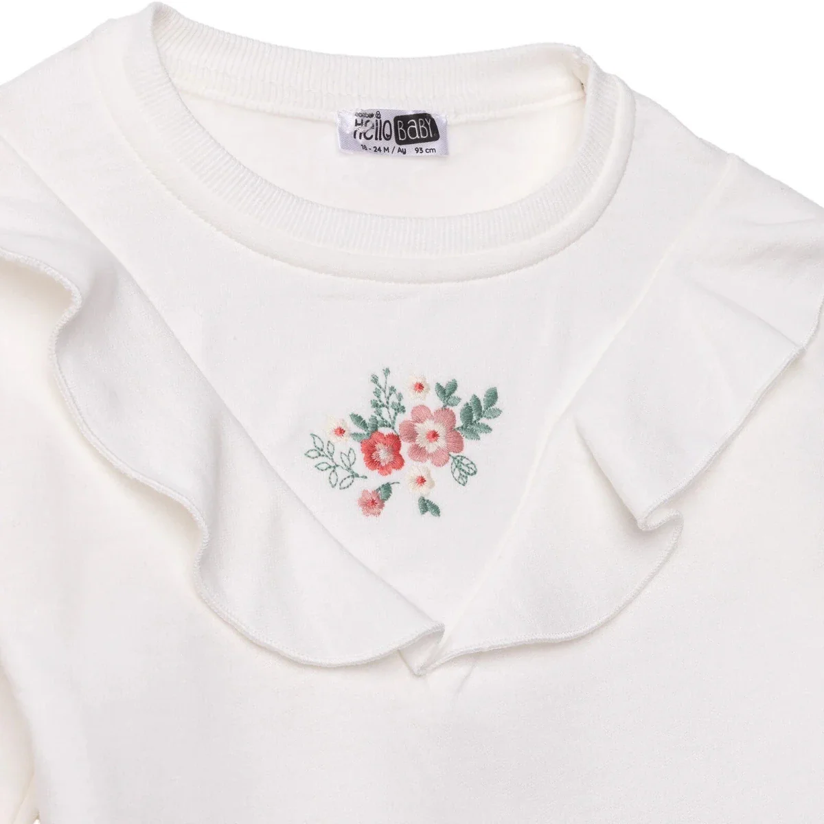 HelloBaby Forest Flower Blouse-Trousers - Ecru - Image 3