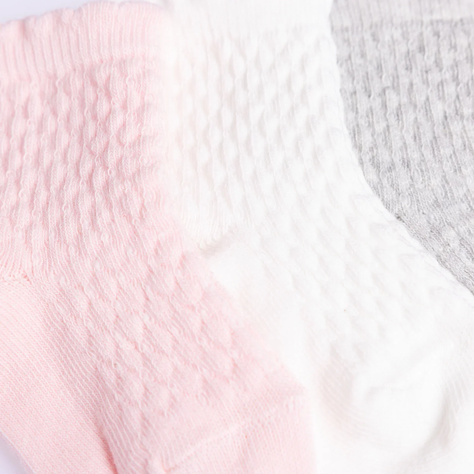 HelloBaby Girl Baby Socks 3 Pack - Light Pink - Image 4