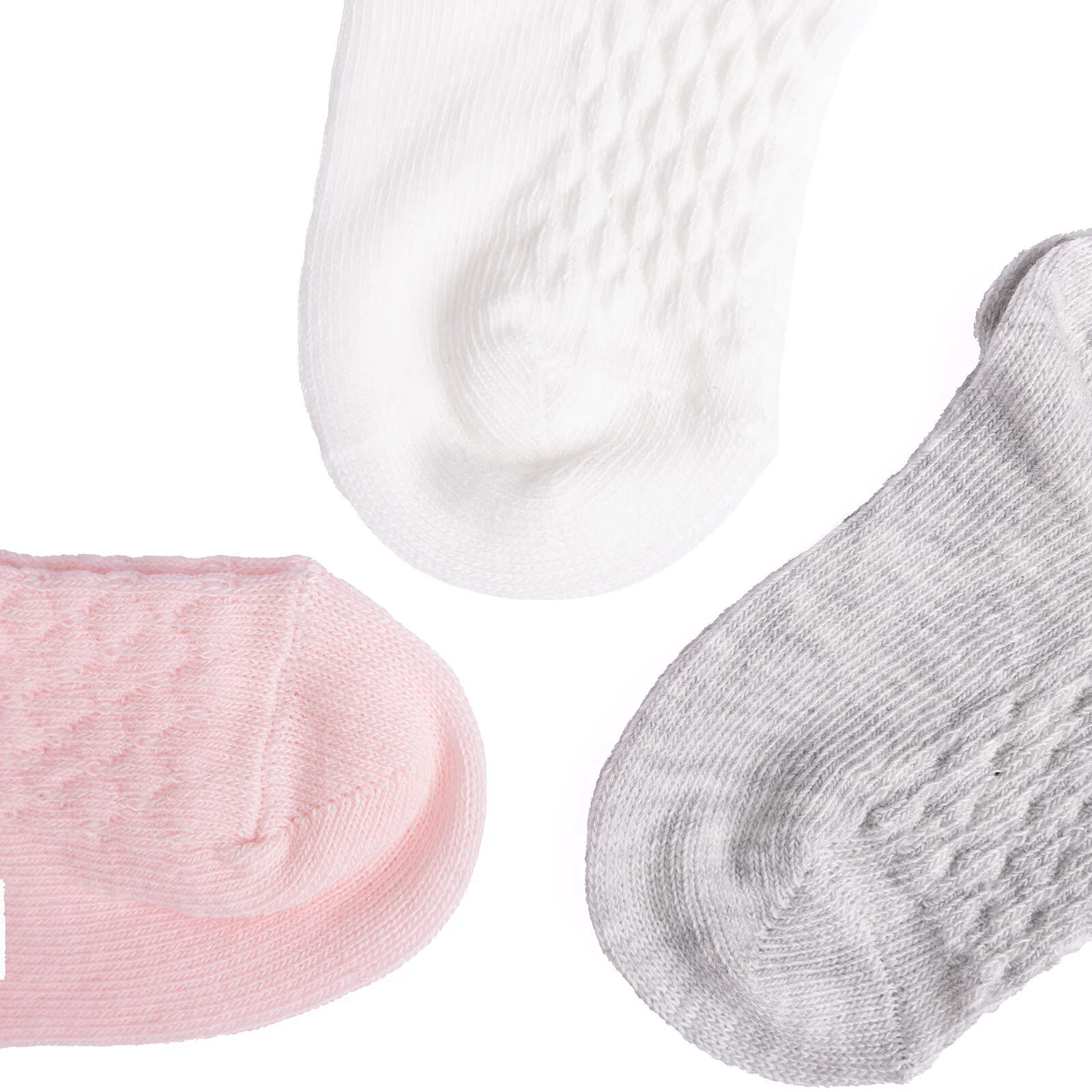 HelloBaby Girl Baby Socks 3 Pack - Light Pink - Image 5