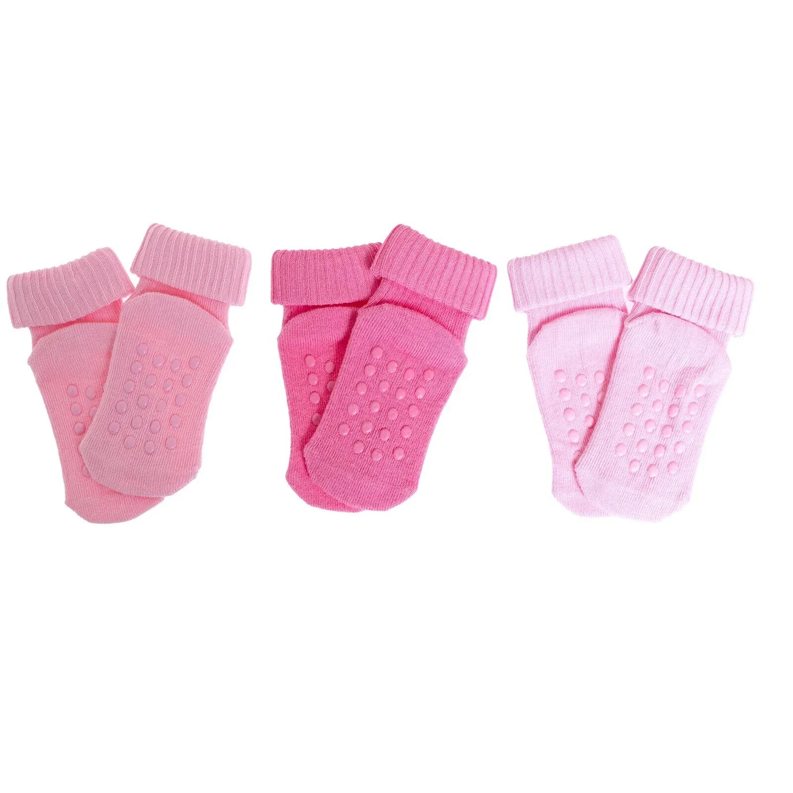 HelloBaby Girl Baby Socks 3 Pack - Pink - Image 4
