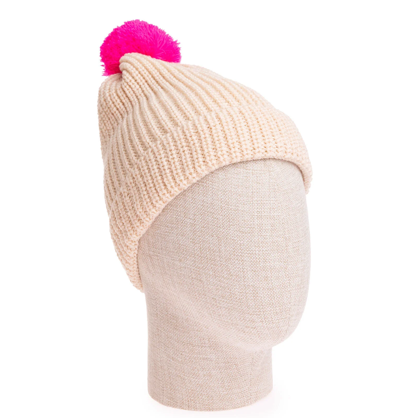 HelloBaby Girl Beanie - Ecru - Image 3