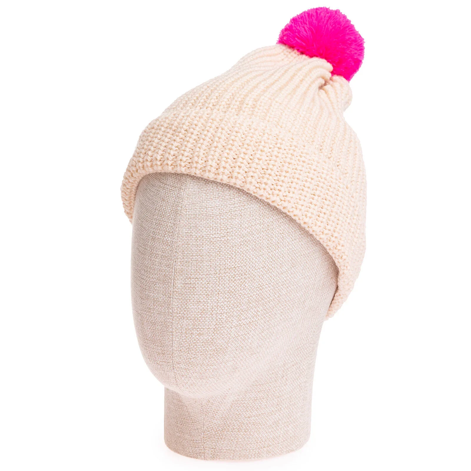 HelloBaby Girl Beanie - Ecru - Image 4