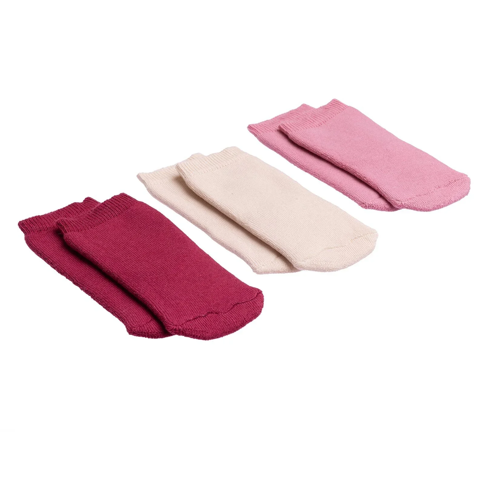 HelloBaby Girl Chenille Socks 3 Pack - Light Rose - Image 2