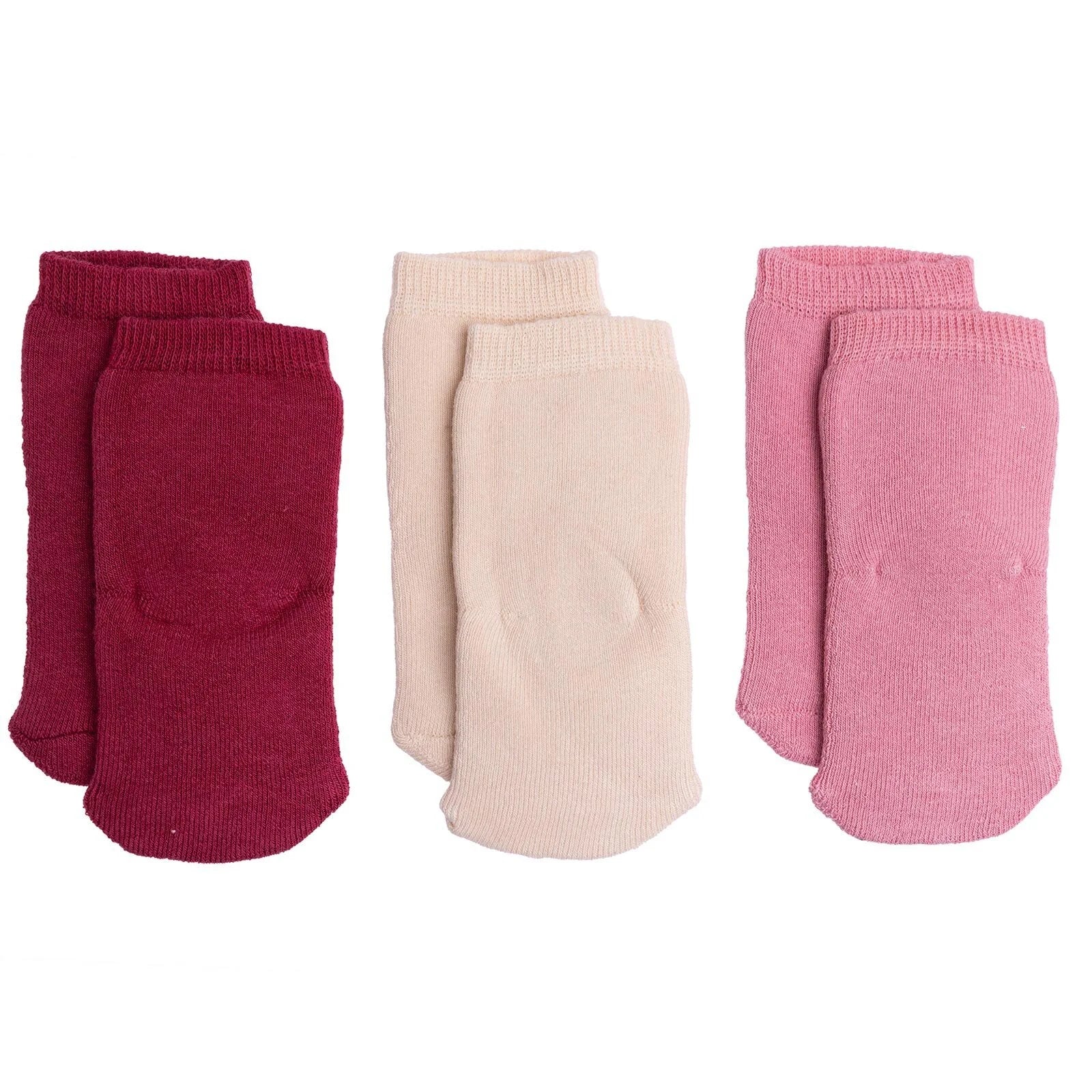 HelloBaby Girl Chenille Socks 3 Pack - Light Rose - Image 3