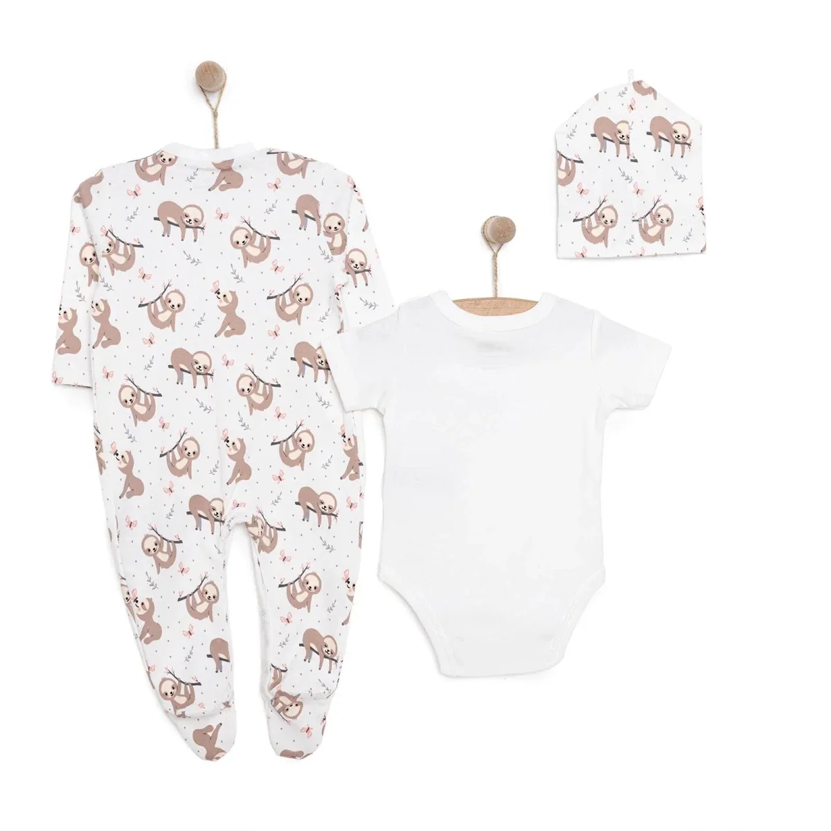HelloBaby Girl Jumpsuit-Body-Hat - Ecru - Image 2