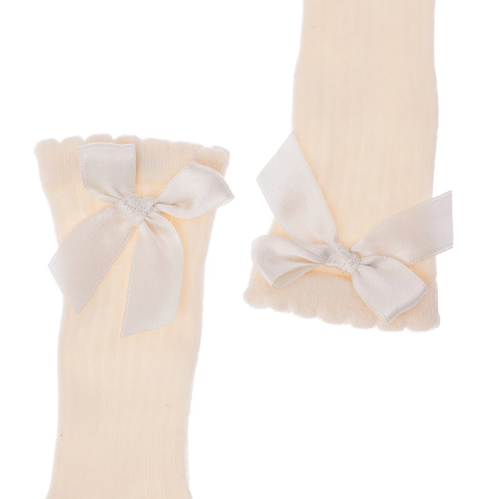 HelloBaby Girl Knee Socks - Ecru - Image 3