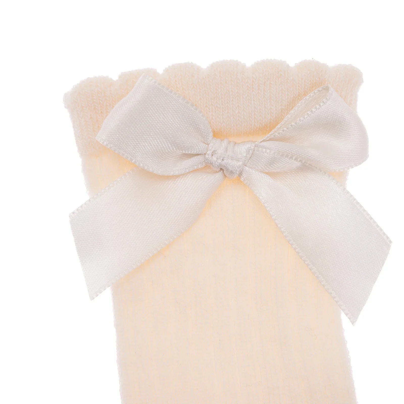 HelloBaby Girl Knee Socks - Ecru - Image 4