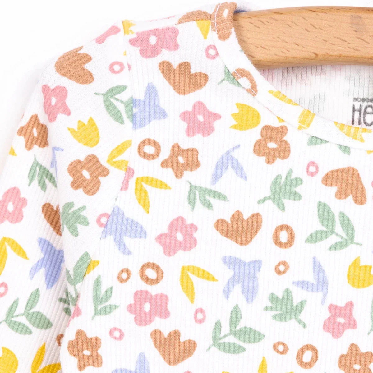 HelloBaby Girl Long Sleeve Pyjamas Set - Ecru - Image 4