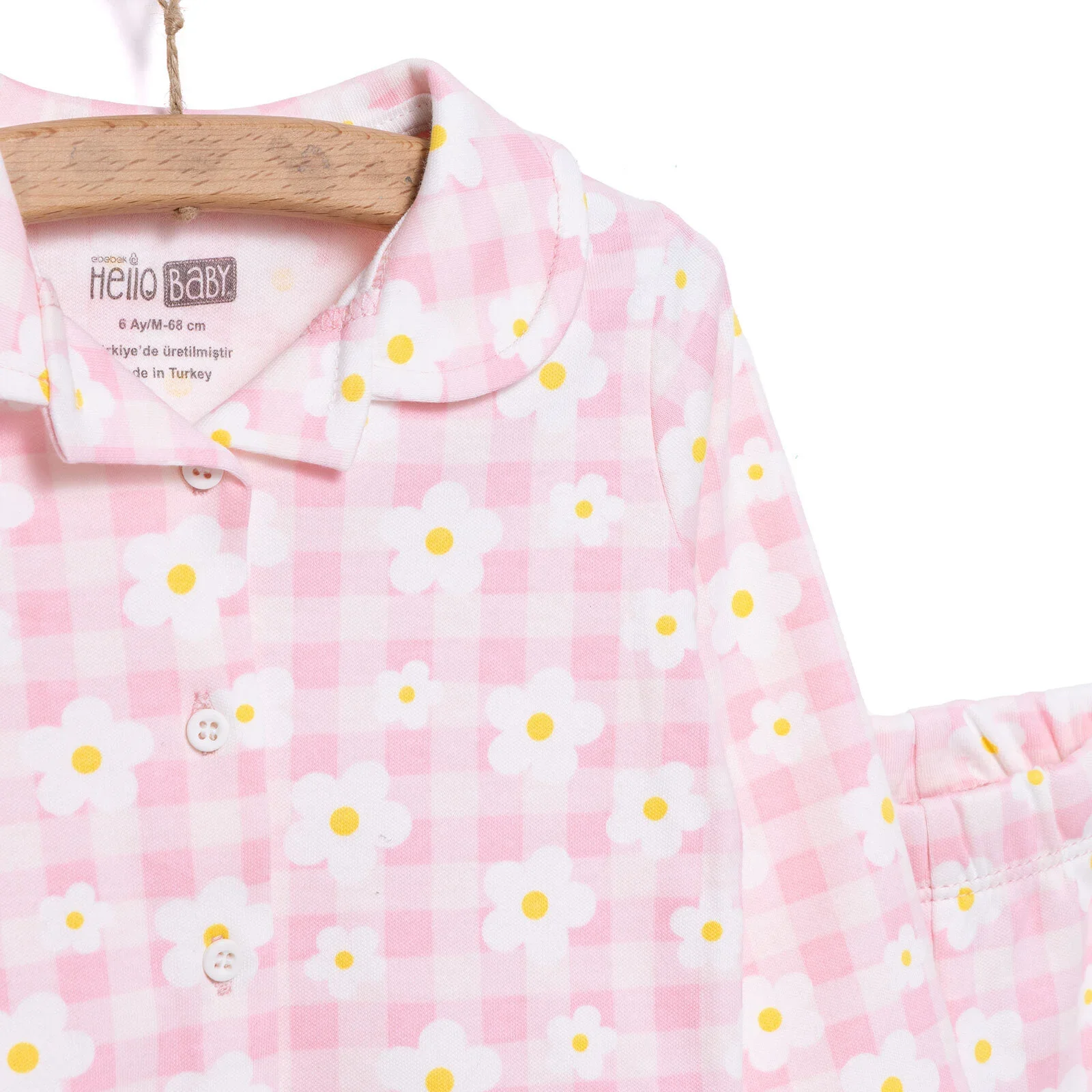 HelloBaby Girl Long Sleeve Pyjamas Set - Light Pink - Image 3