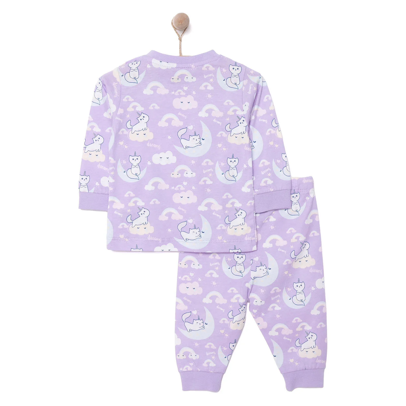 HelloBaby Girl Long Sleeve Pyjamas Set - Purple - Image 2