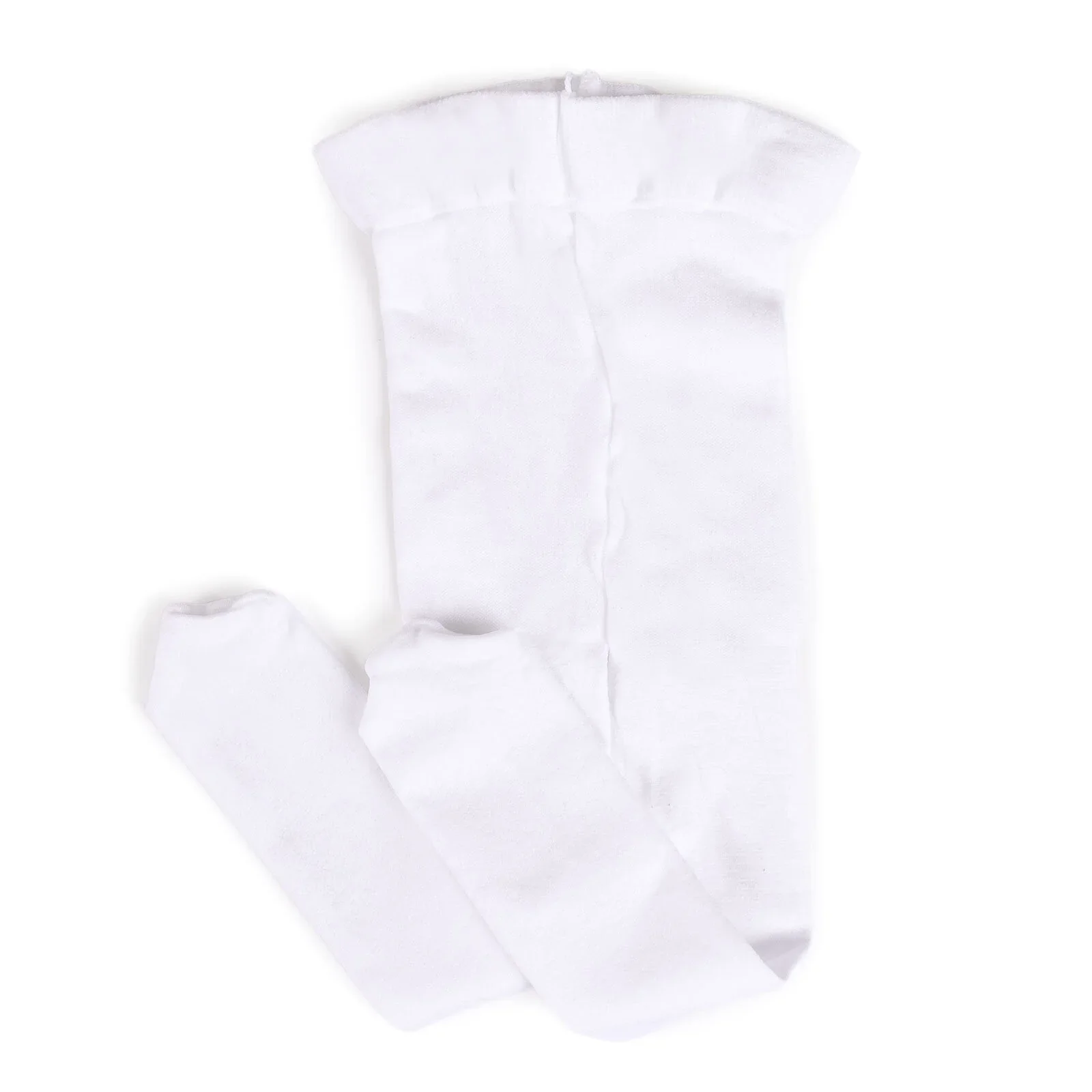 HelloBaby Girls Fine Tights Cotton Rich - White - Image 2