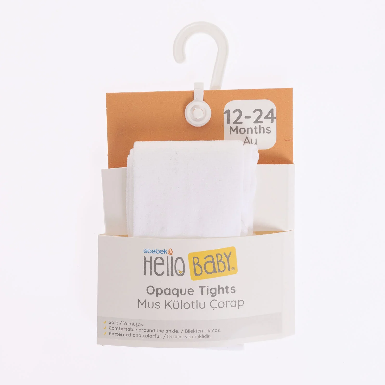 HelloBaby Girls Fine Tights Cotton Rich - White - Image 7