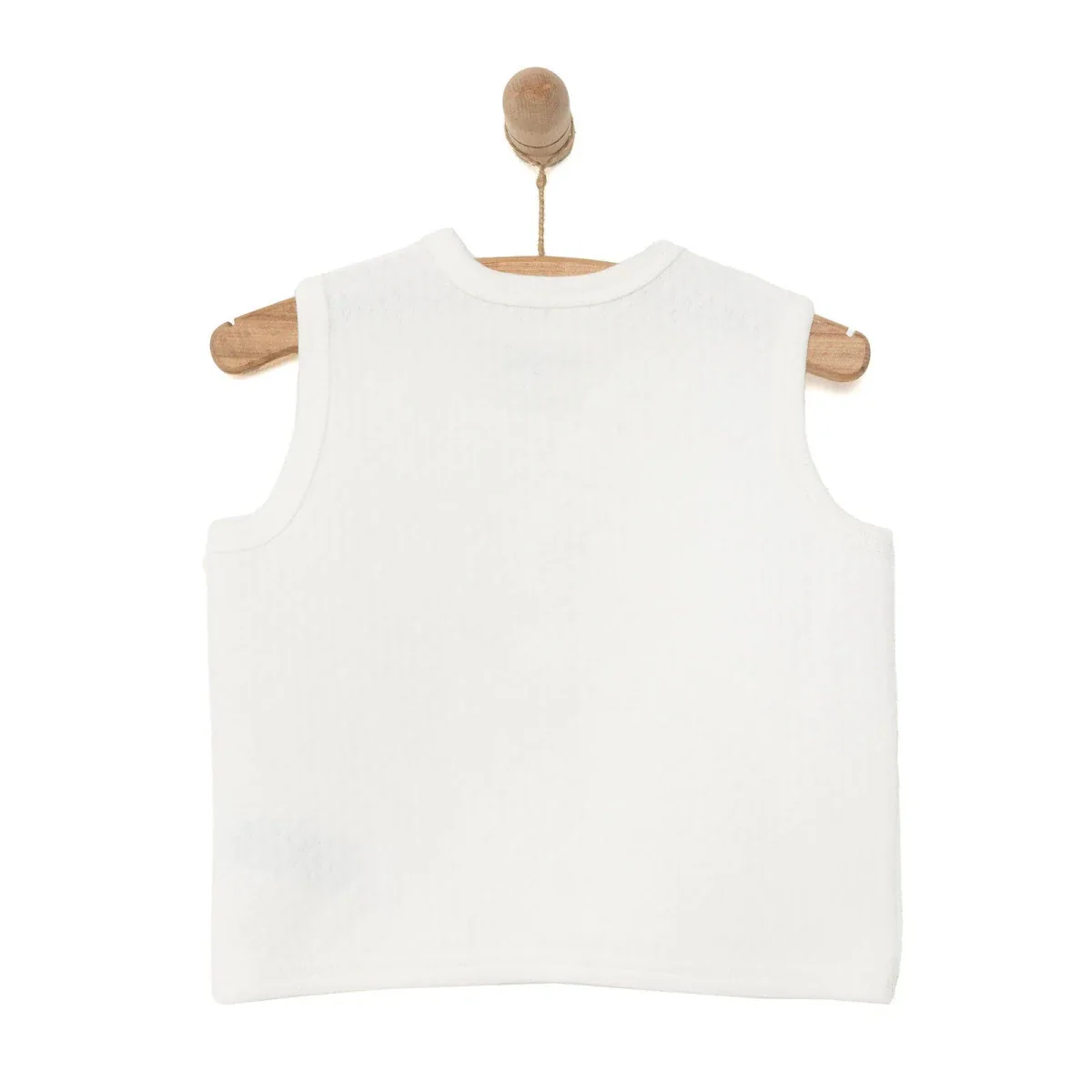 HelloBaby Girl Quilted Vest - Ecru - Image 2