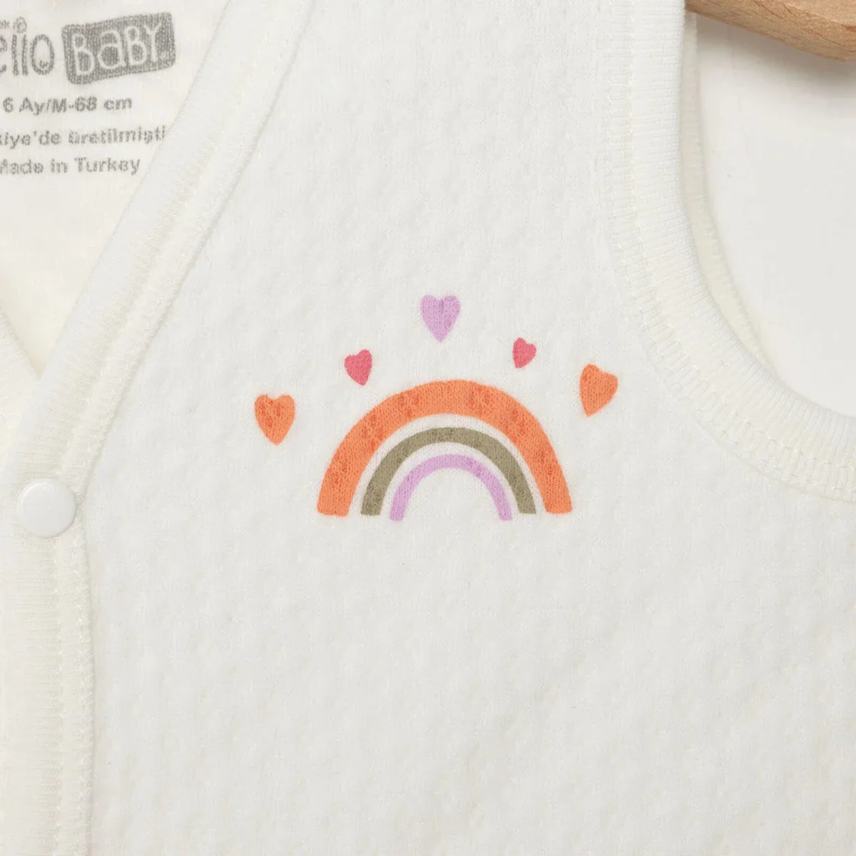 HelloBaby Girl Quilted Vest - Ecru - Image 5