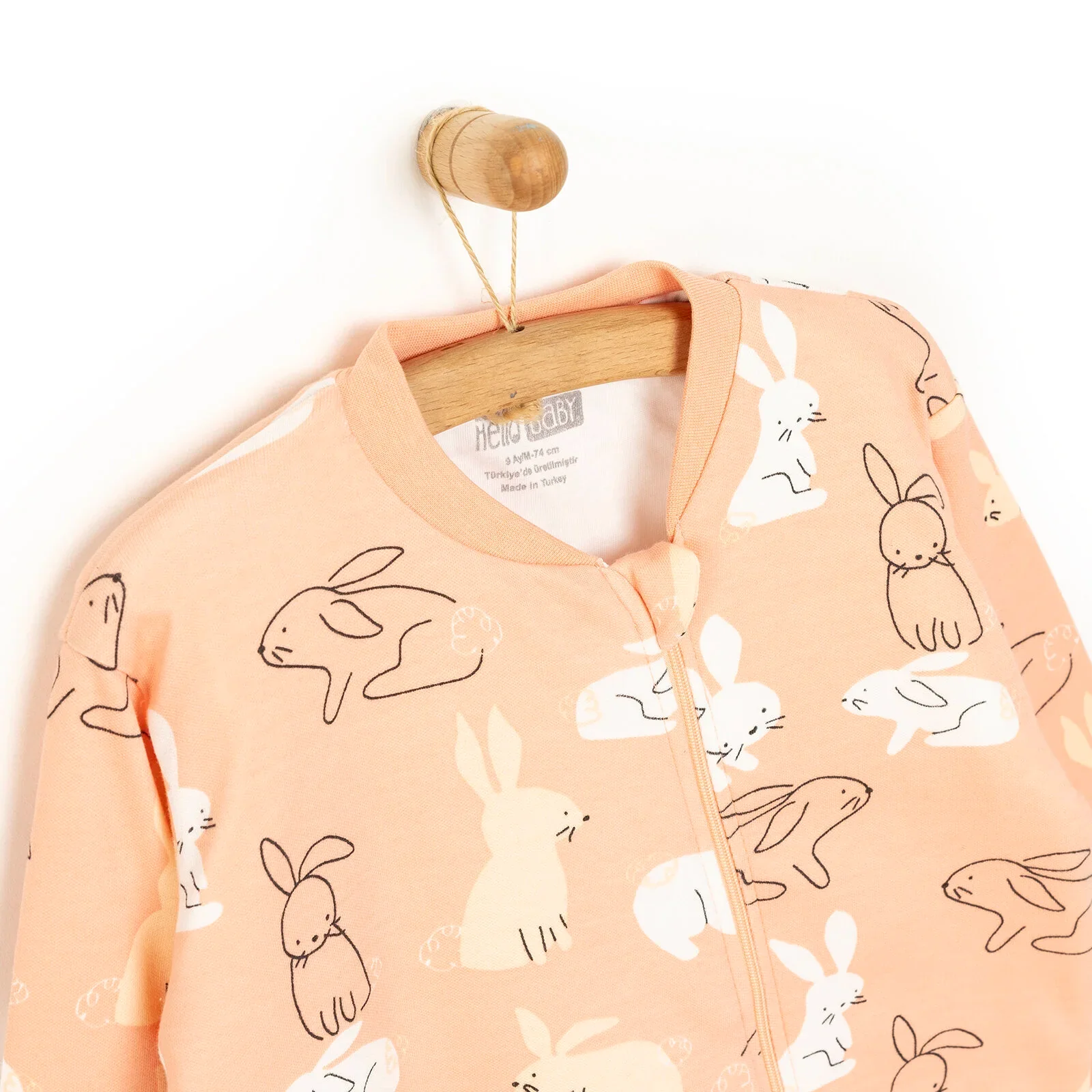 HelloBaby Girl Sleepsuit - Light Pink - Image 3