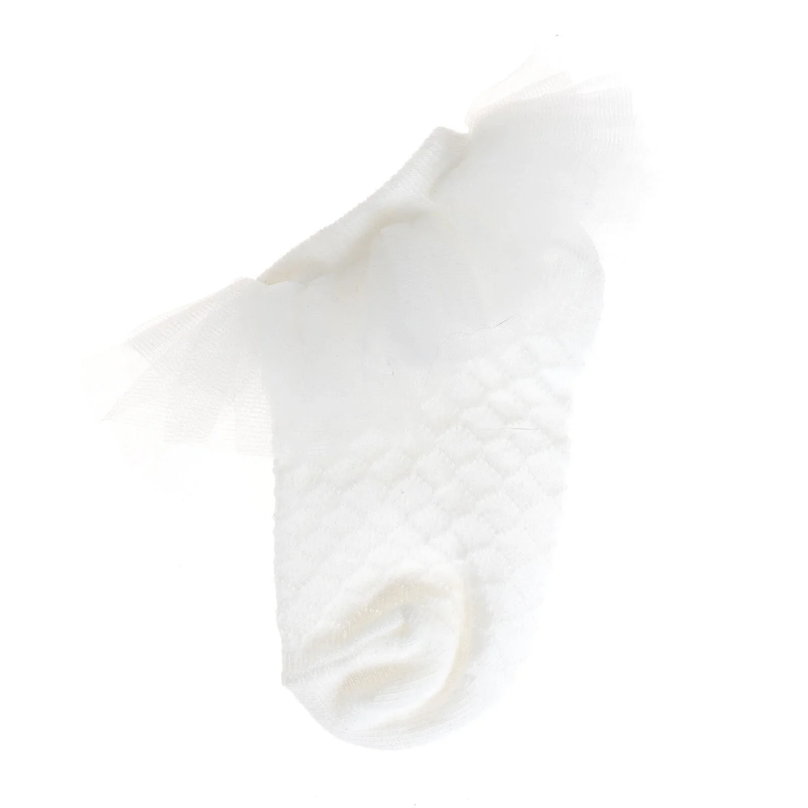 HelloBaby Girl Socks with Lace - White - Image 5