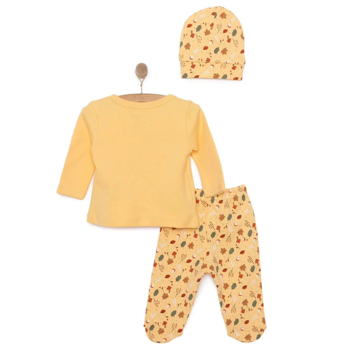 HelloBaby Girl Wrapover Top-Hat-Footed Bottom - Salmon - Image 2