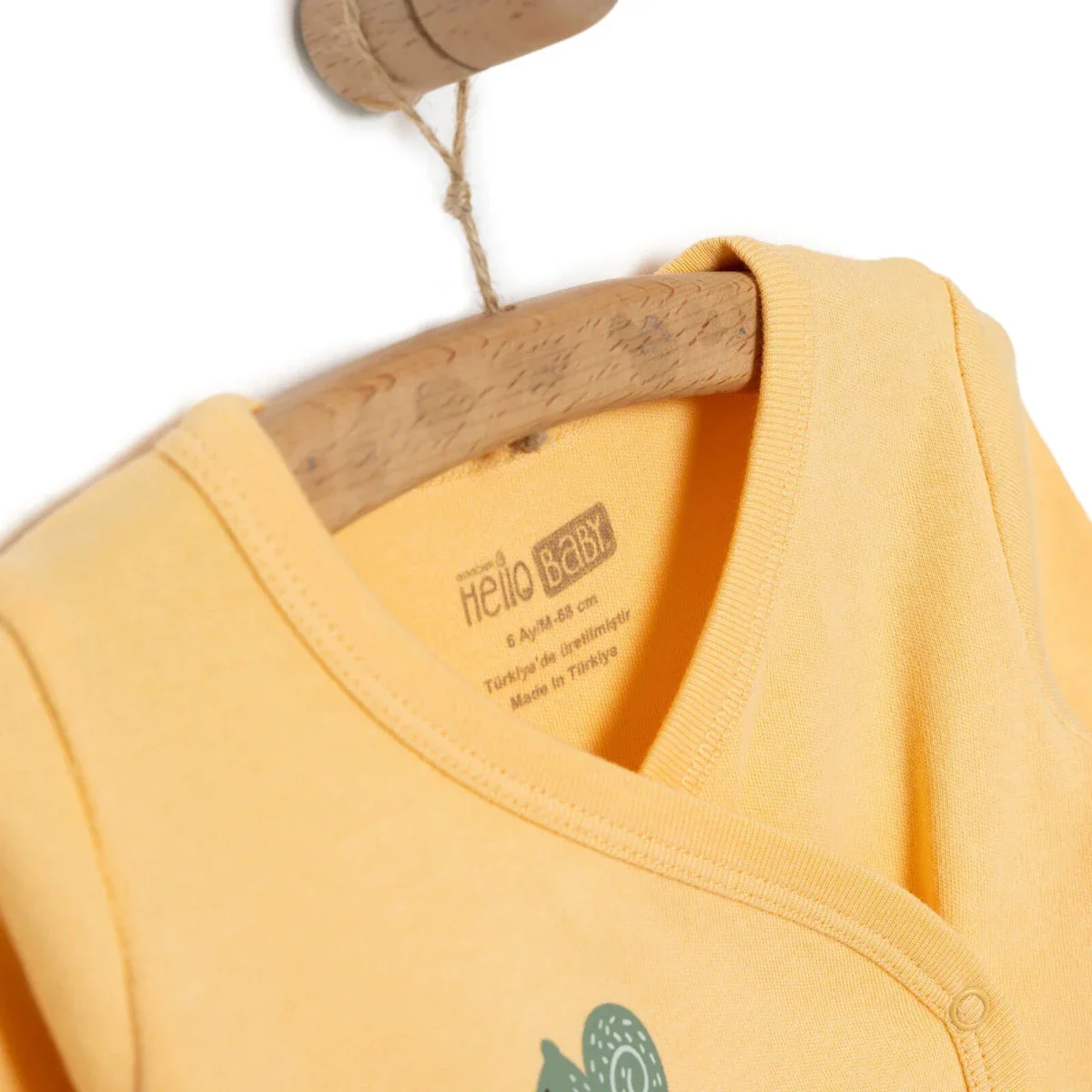 HelloBaby Girl Wrapover Top-Hat-Footed Bottom - Salmon - Image 3