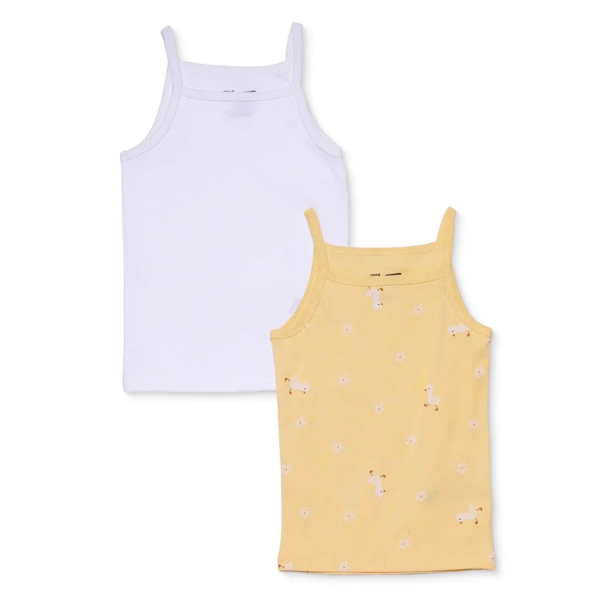 HelloBaby Girls Pack of 2 Vests - Yellow