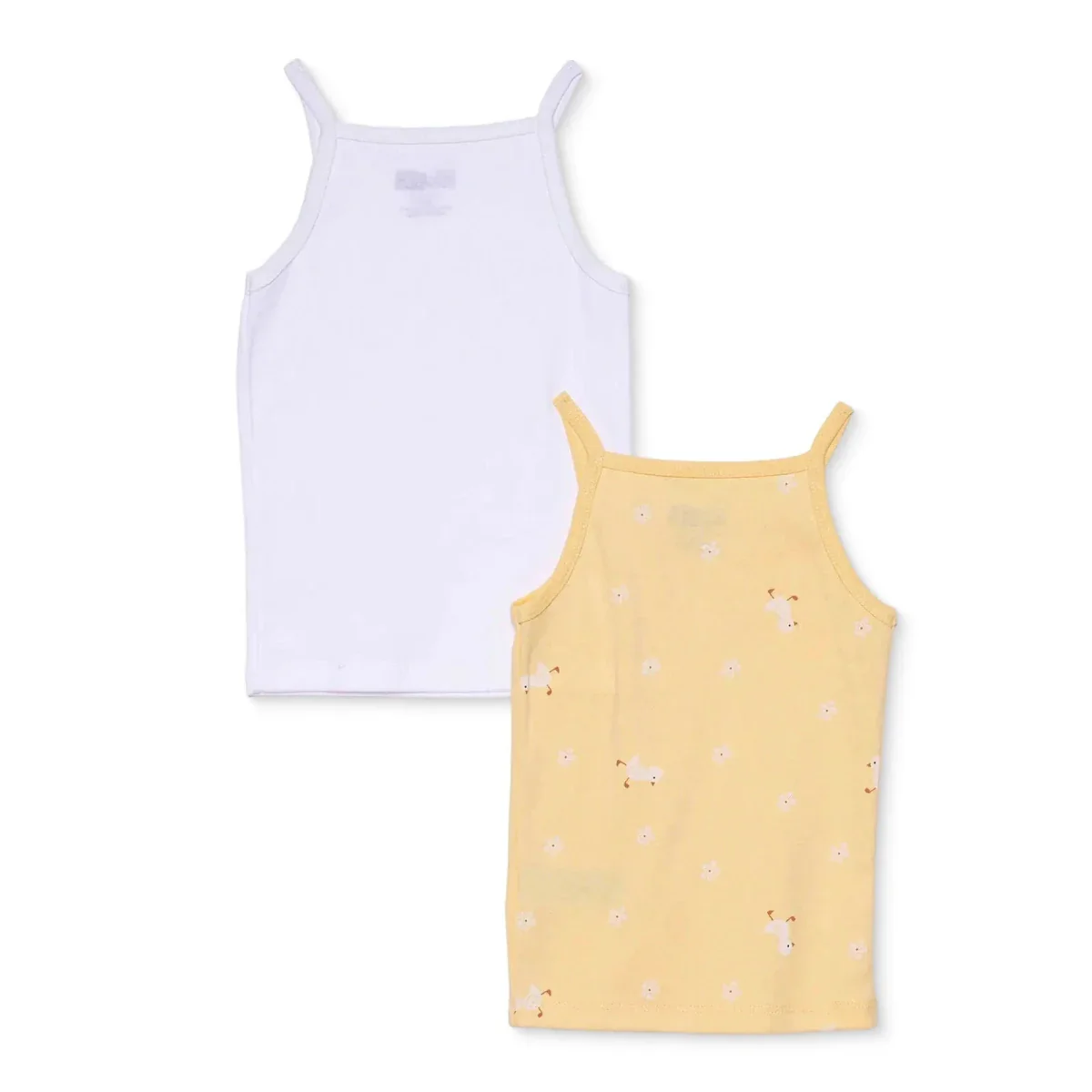 HelloBaby Girls Pack of 2 Vests - Yellow - Image 2
