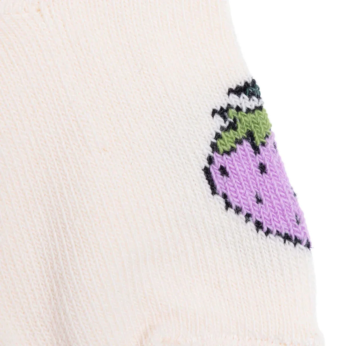 HelloBaby Girls Pack of 3 Ankle Socks Print Cotton Rich - Ecru - Image 3