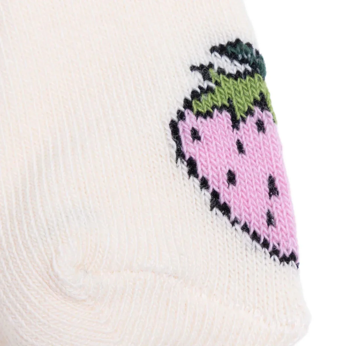 HelloBaby Girls Pack of 3 Ankle Socks Print Cotton Rich - Ecru - Image 4