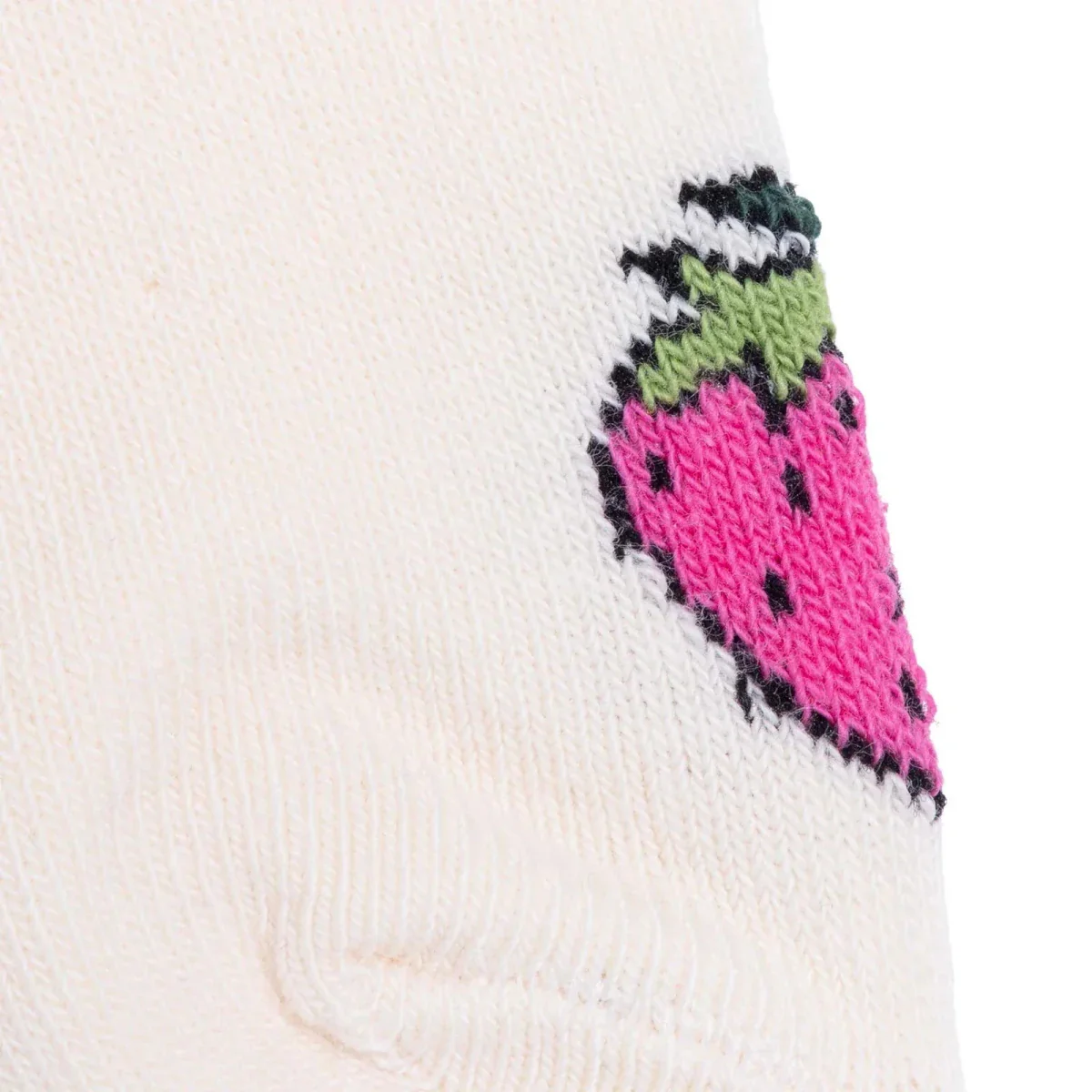 HelloBaby Girls Pack of 3 Ankle Socks Print Cotton Rich - Ecru - Image 5