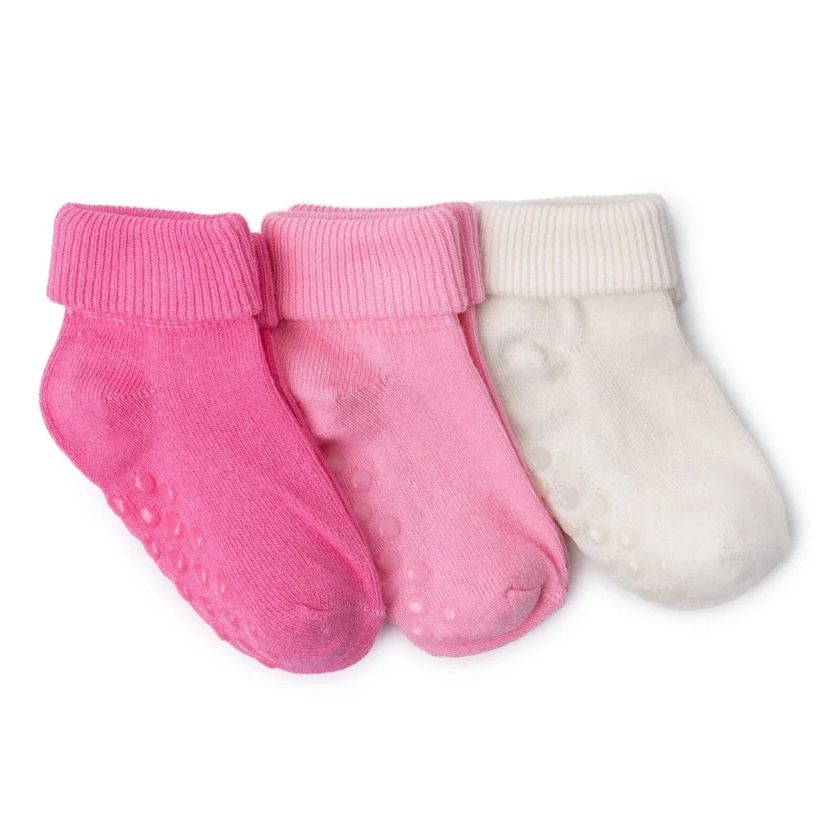 HelloBaby Girls Pack of 3 Baby Socks Cotton Rich - Pink - Image 2