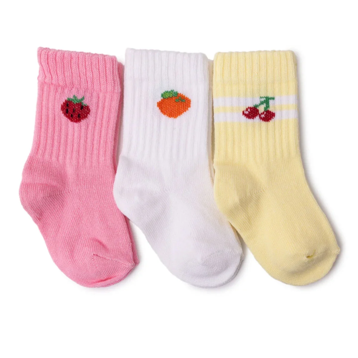 HelloBaby Girls 3-Pack Baby Socks Striped None - Pink - Image 2