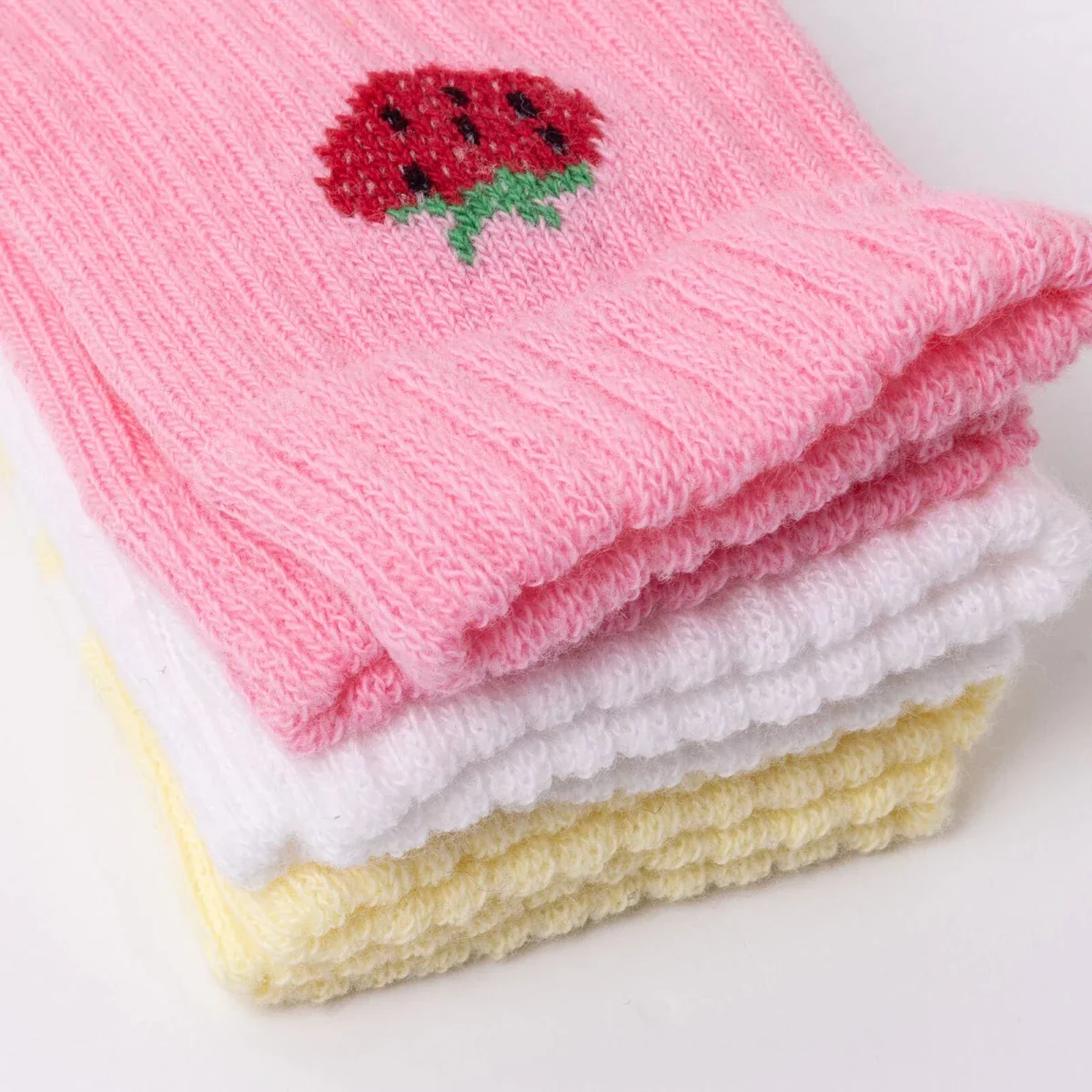 HelloBaby Girls 3-Pack Baby Socks Striped None - Pink - Image 5