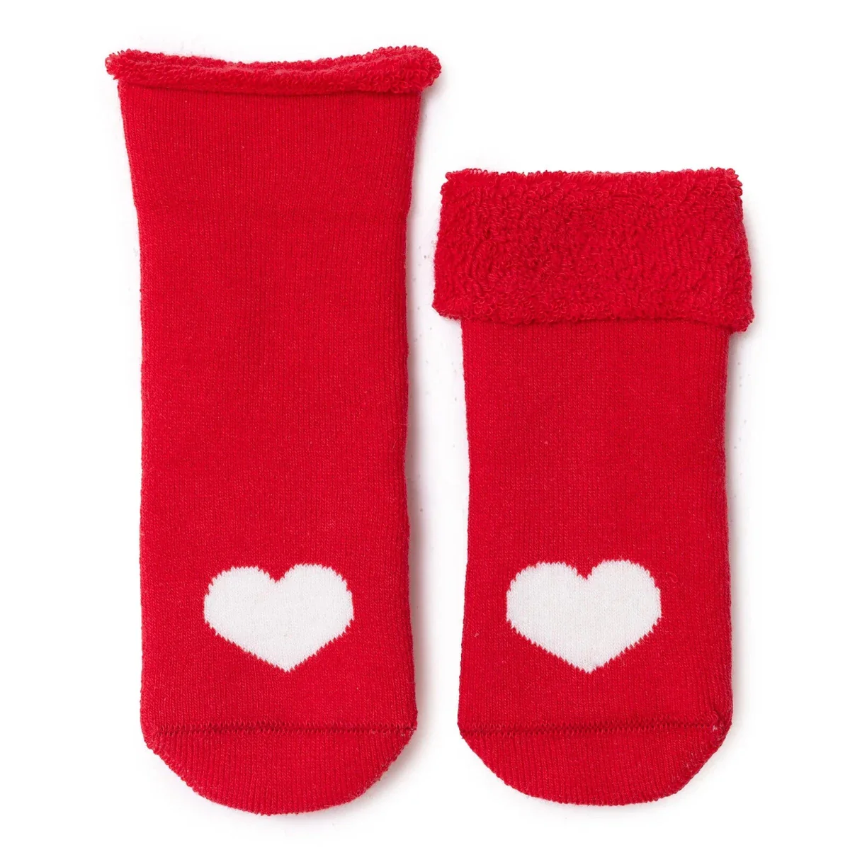 HelloBaby Girls 3-Pack Chenille Socks Heart Christmas - Red - Image 7