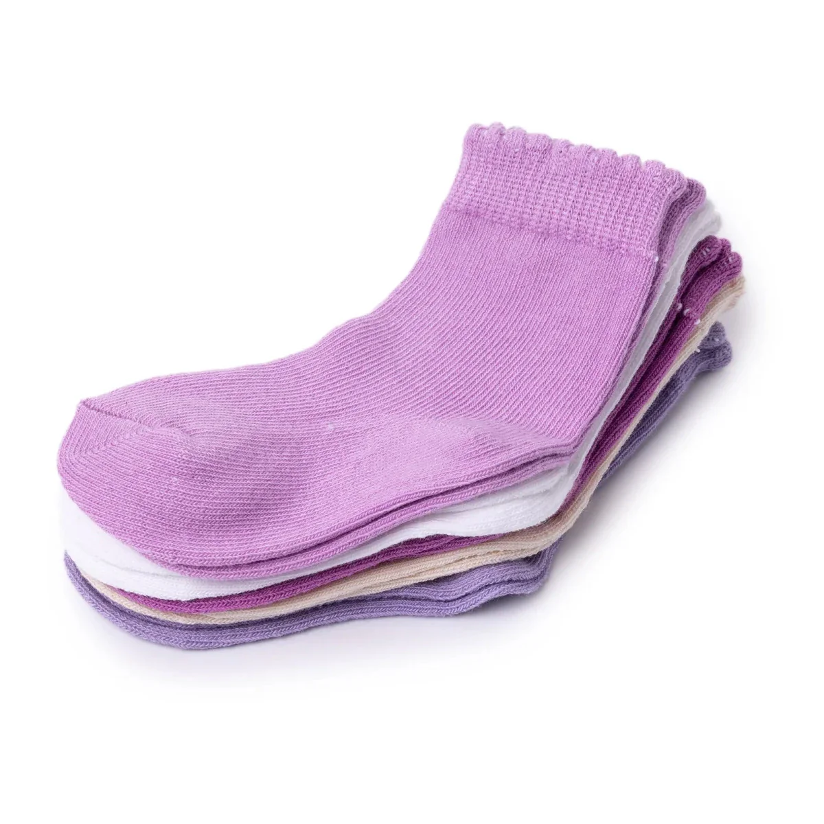 HelloBaby Girls Pack of 5 Ankle Socks Dinosaur Print Cotton Rich - Pink - Image 4