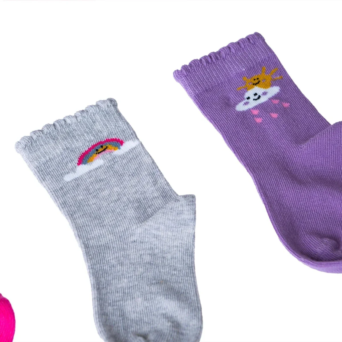 HelloBaby Girls 5-Pack Socks Sky - Pink - Image 3
