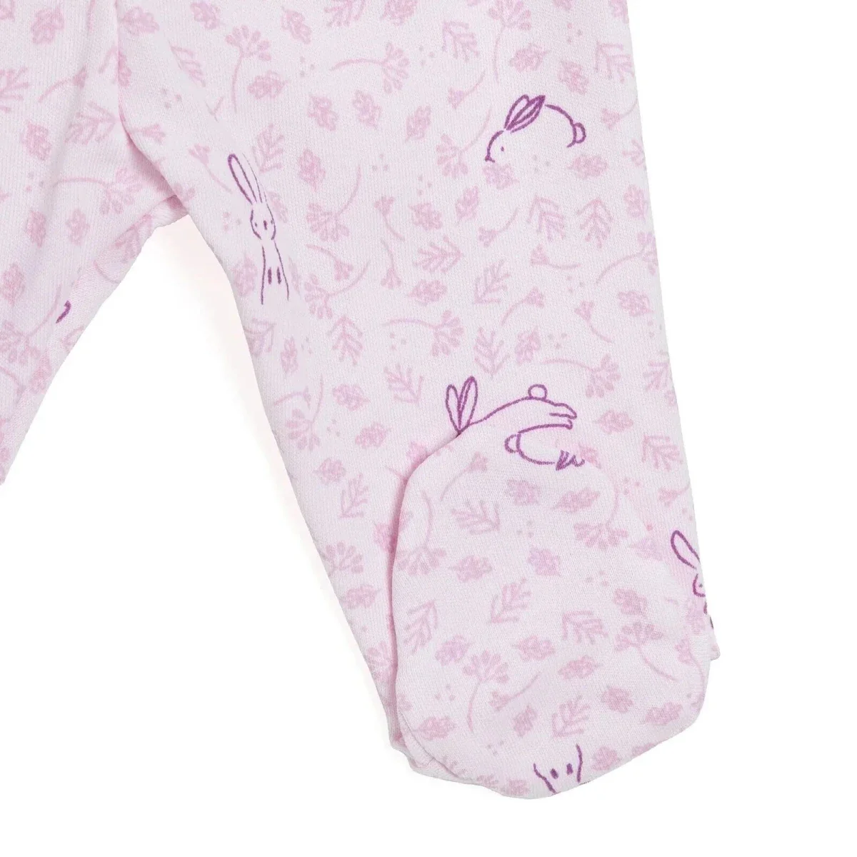 HelloBaby Girls 5-Piece Newborn Hospital Box Set Animal Print Snap Fastening Envelope Neck Full Leng - Ecru - Image 5