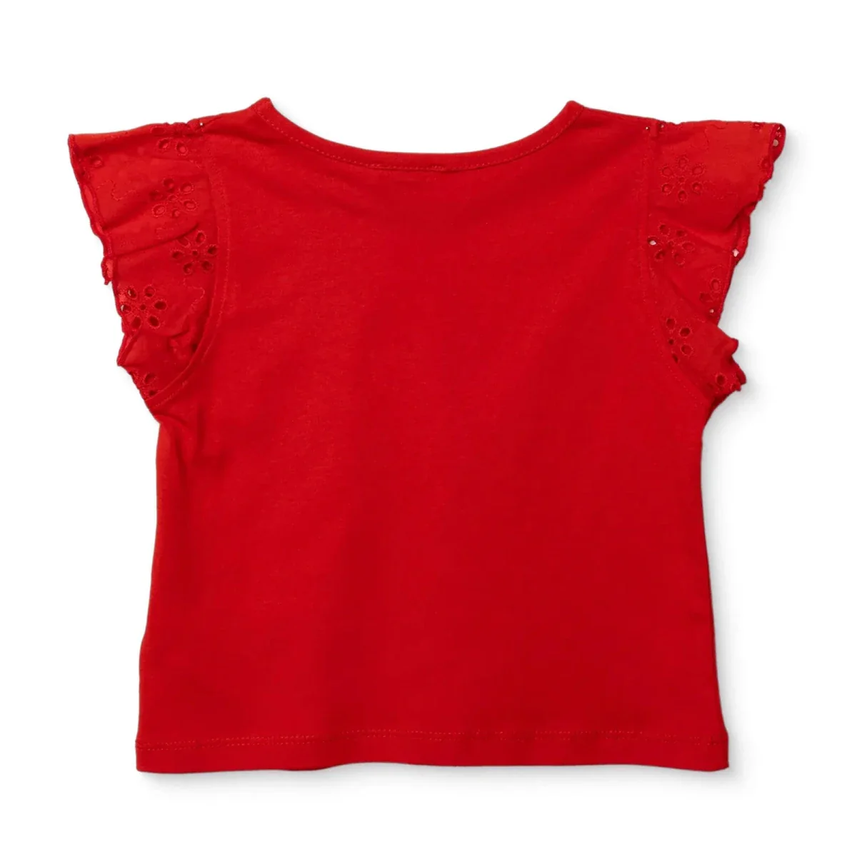 HelloBaby Girls Blouse Berry Belle Crew Neck Short Sleeve - Red - Image 2