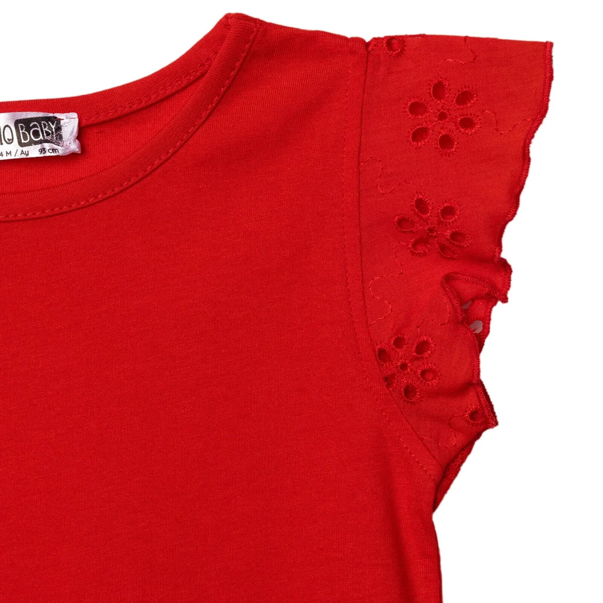 HelloBaby Girls Blouse Berry Belle Crew Neck Short Sleeve - Red - Image 4