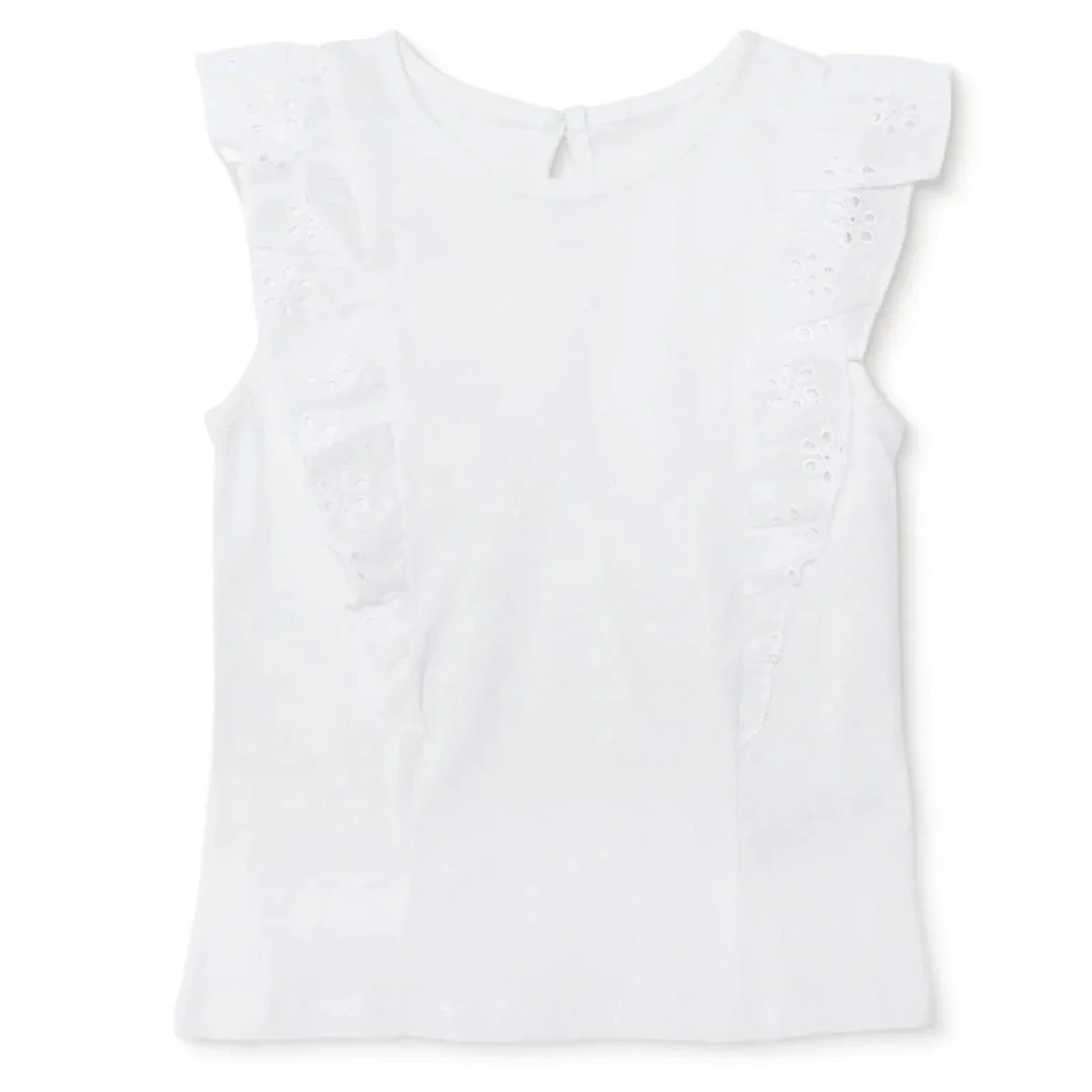 HelloBaby Girls Blouse Berry Belle Crew Neck Short Sleeve - Ecru - Image 2