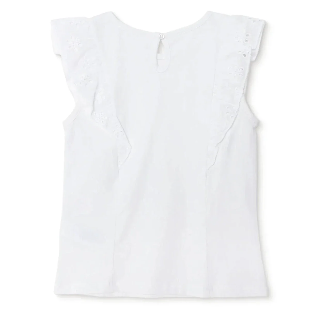 HelloBaby Girls Blouse Berry Belle Crew Neck Short Sleeve - Ecru - Image 3