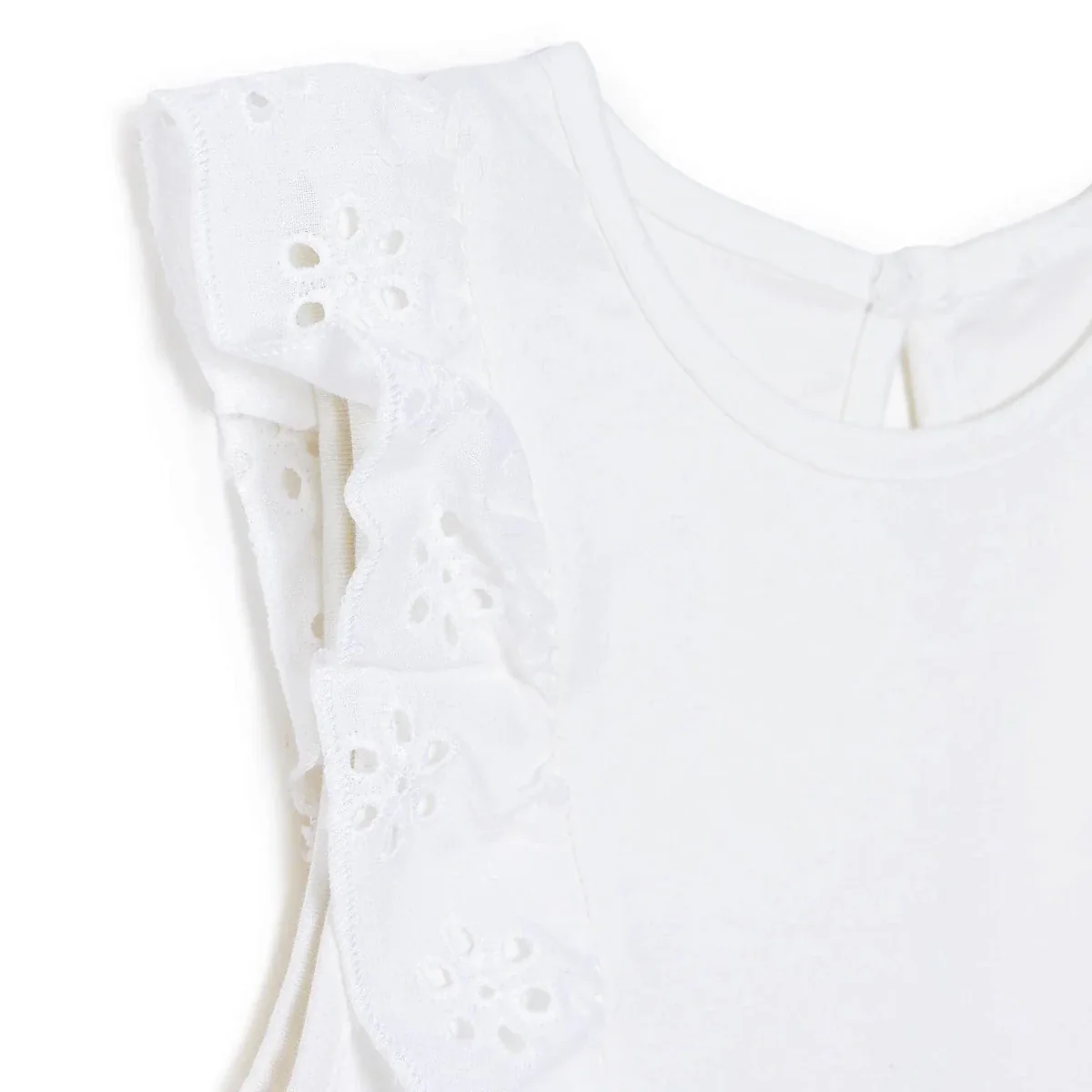 HelloBaby Girls Blouse Berry Belle Crew Neck Short Sleeve - Ecru - Image 5