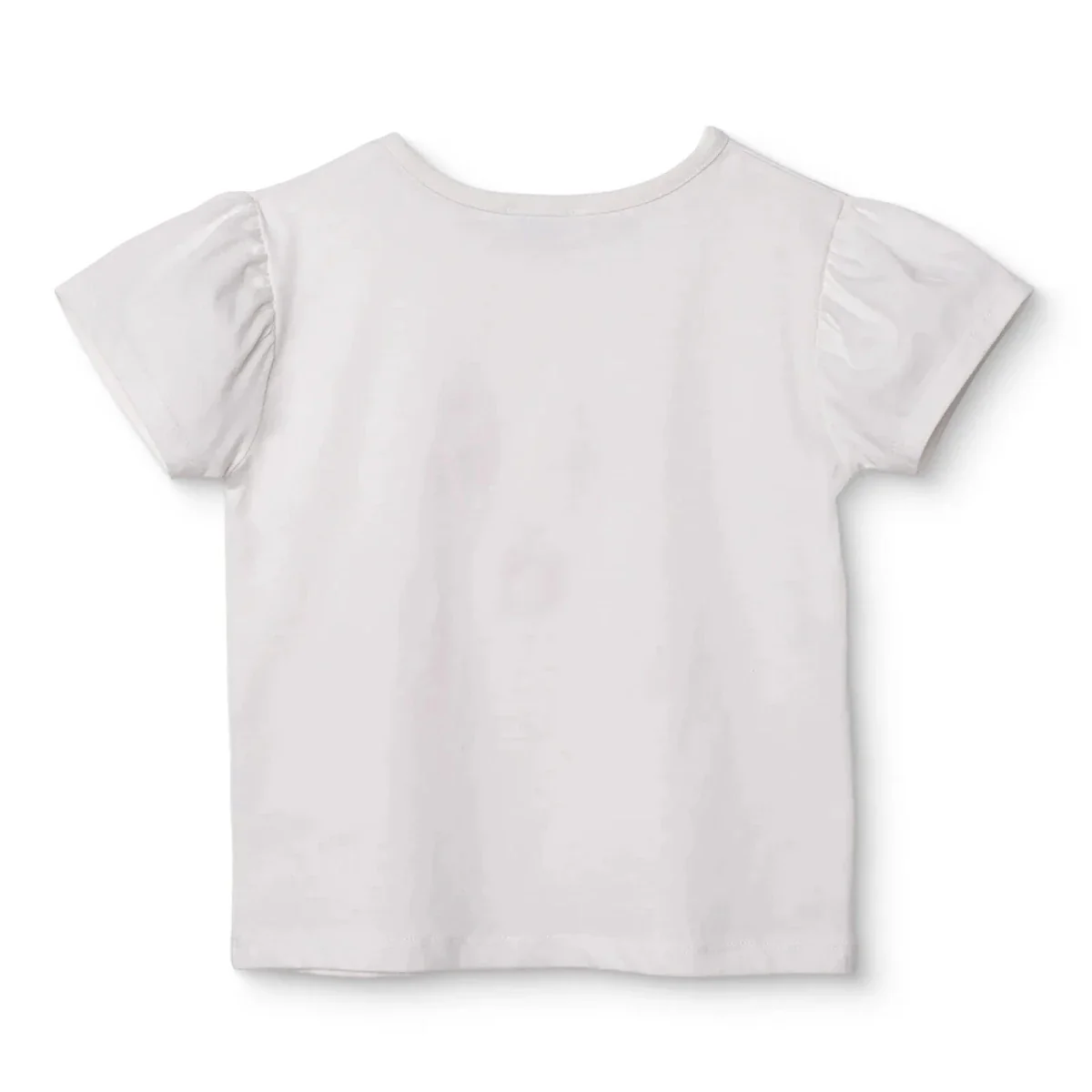 HelloBaby Girls Blouse Flower Garden Crew Neck Short Sleeve - Ecru - Image 2