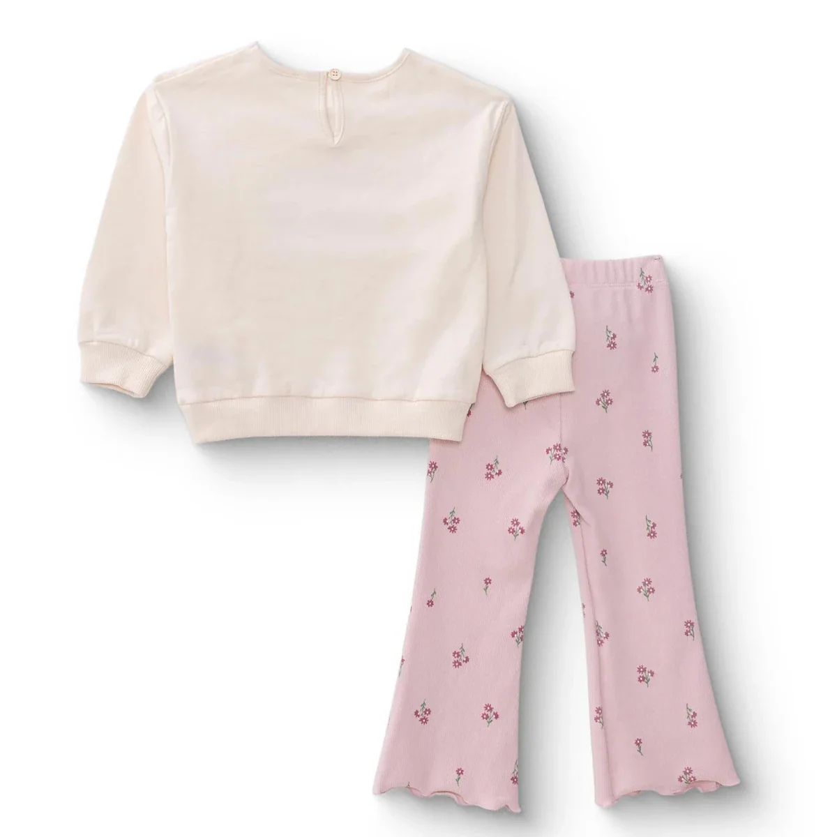 HelloBaby Girls Blouse-Leggings Enjoy Bear Long Leg Long Sleeve - Ecru - Image 2