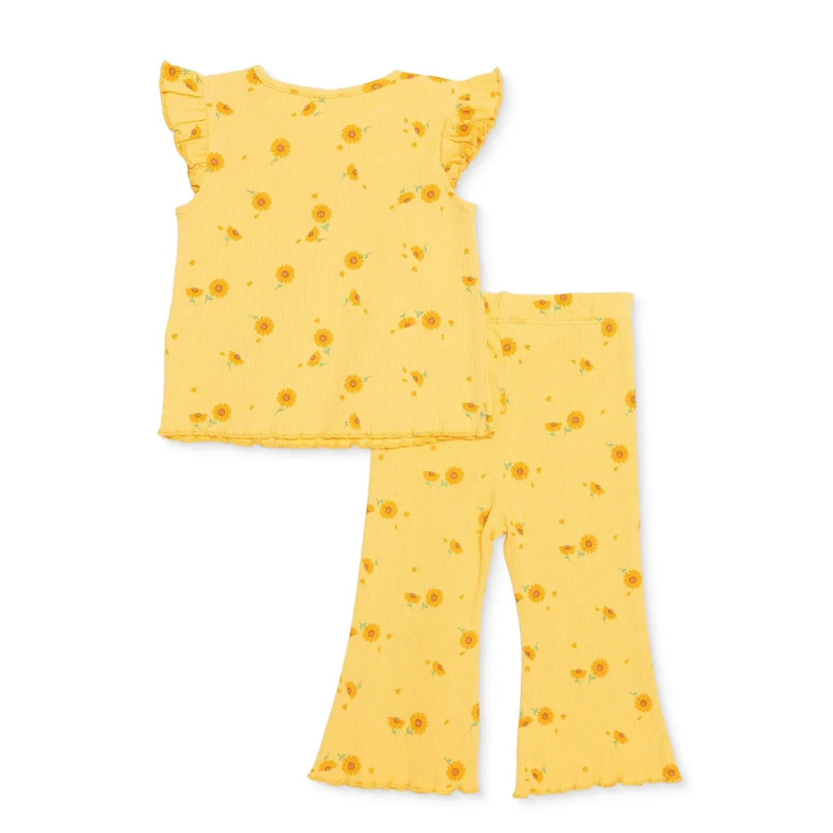 HelloBaby Girls Blouse-Leggings Flower - Yellow Printed - Image 2