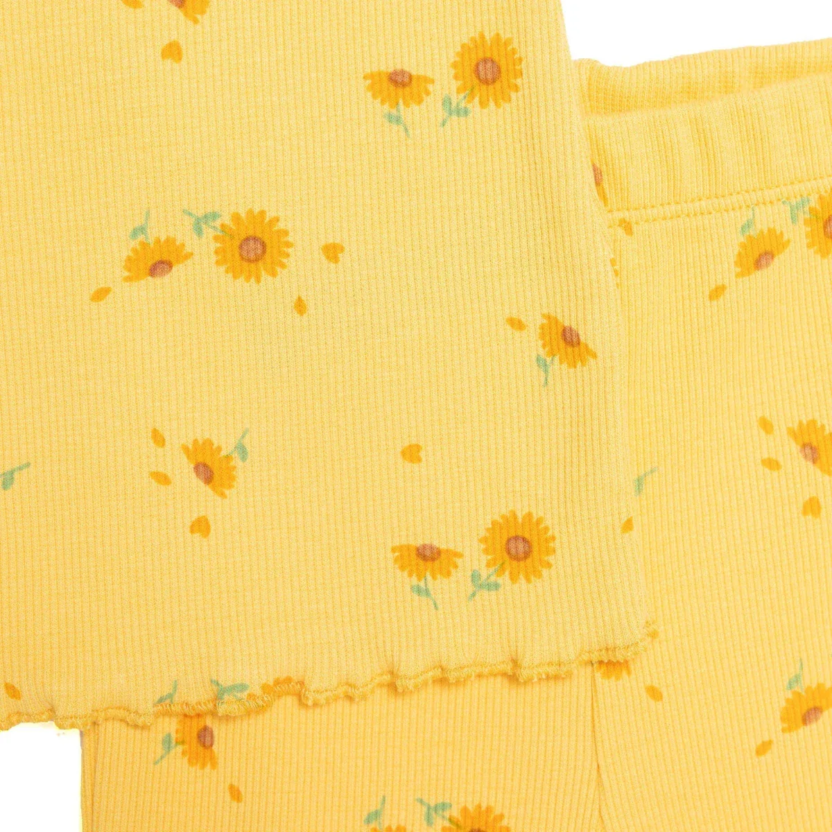 HelloBaby Girls Blouse-Leggings Flower - Yellow Printed - Image 5