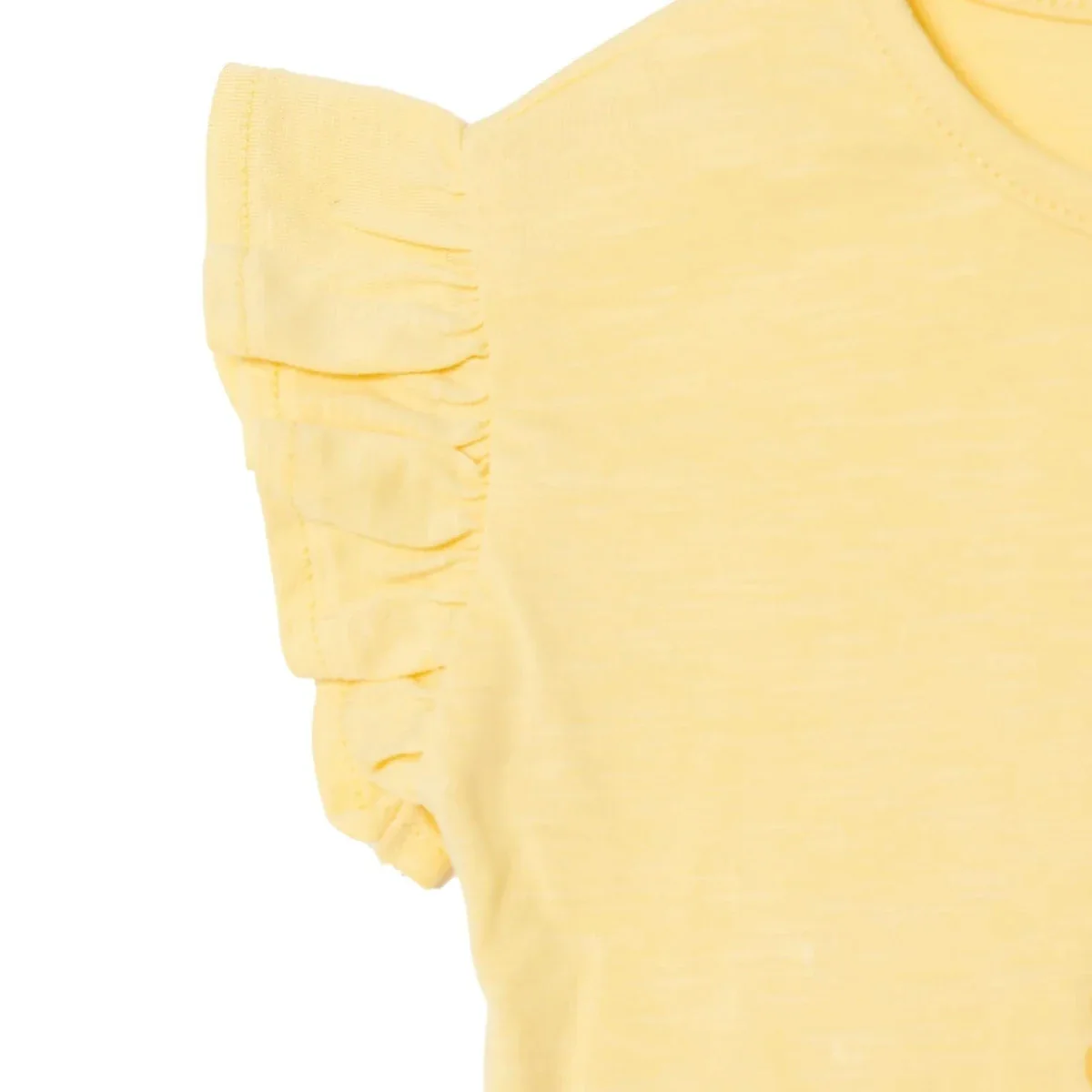 HelloBaby Girls Blouse & Leggings Set Ditsy Flower Crew Neck Full Length Short Sleeve - Yellow - Image 5